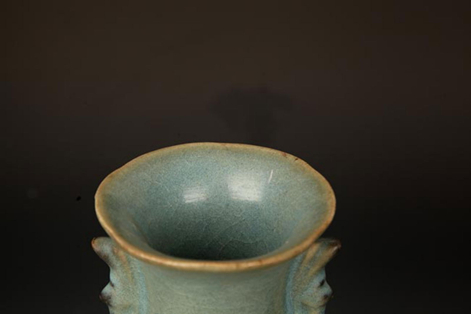 A JUN KILN DOUBLE EAR MELON SHAPE JAR - 4