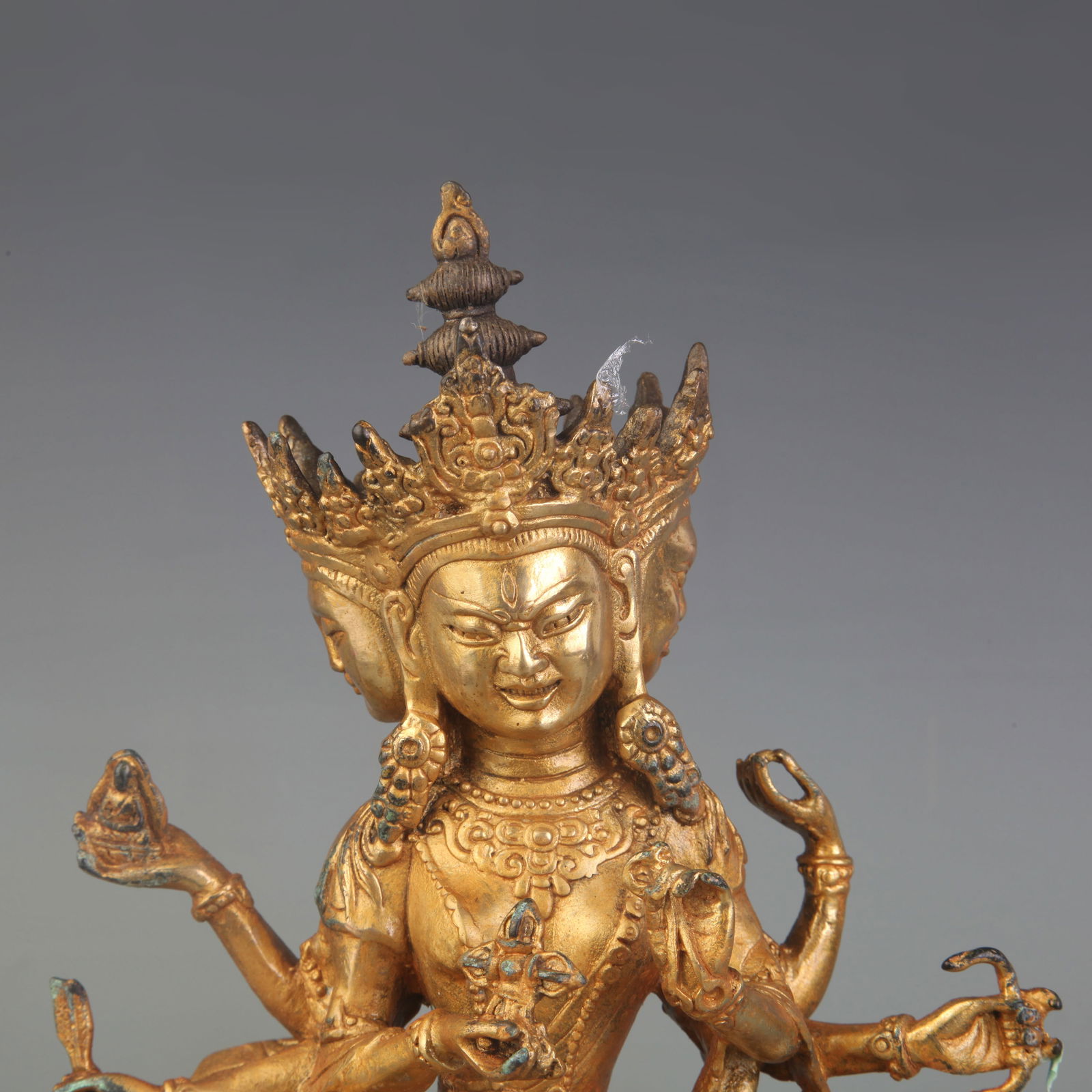 TIBETAN BUDDHIST THREE-FACED BUDDHA - 2