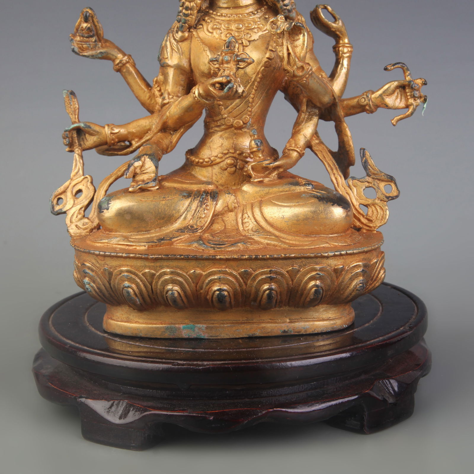 TIBETAN BUDDHIST THREE-FACED BUDDHA - 3