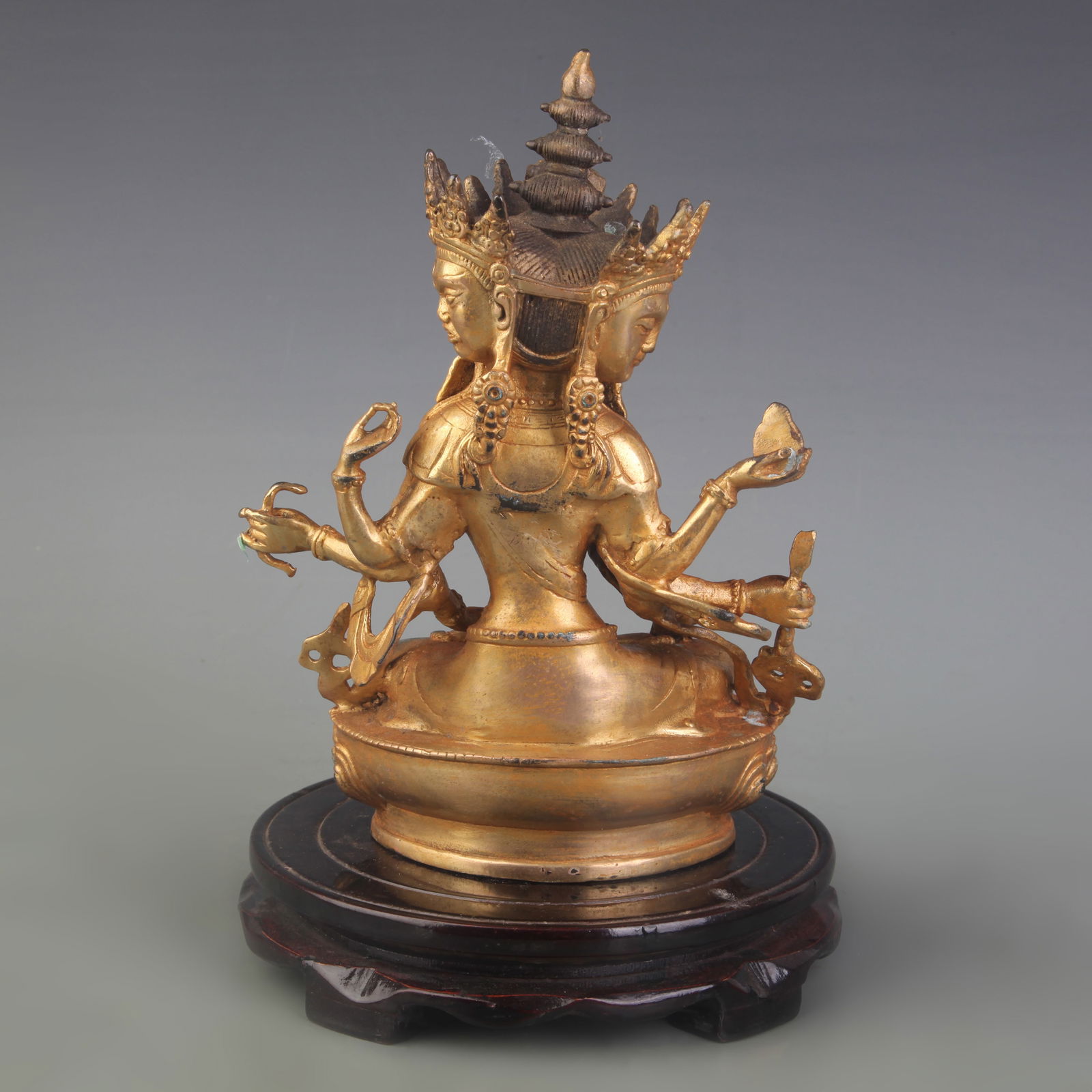 TIBETAN BUDDHIST THREE-FACED BUDDHA - 4