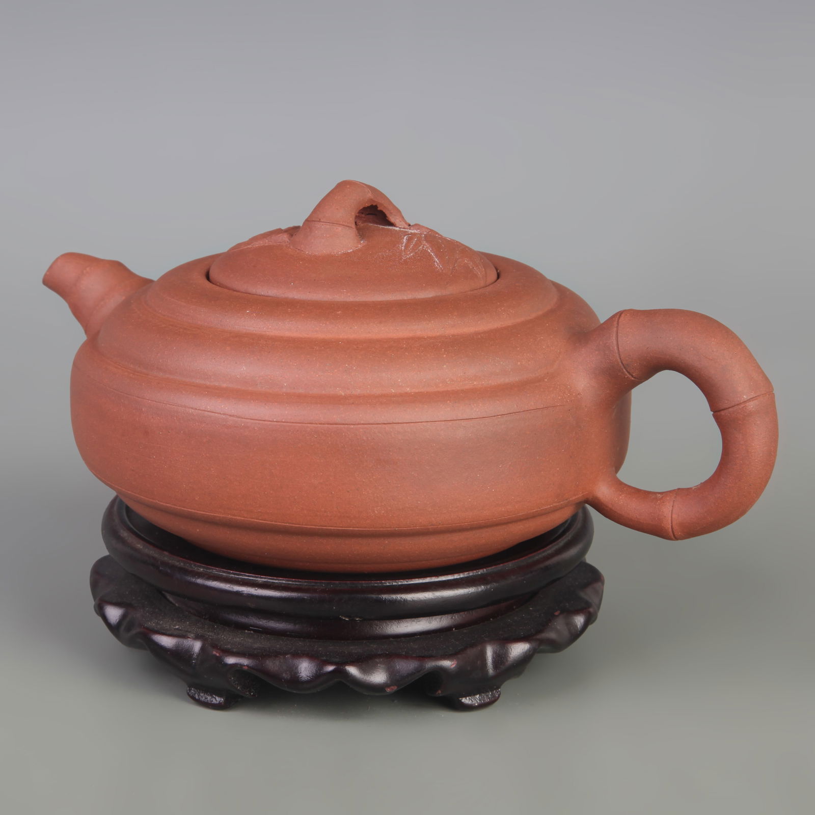 SHORT DRUM-SHAPED YIXING TEAPOT - 2