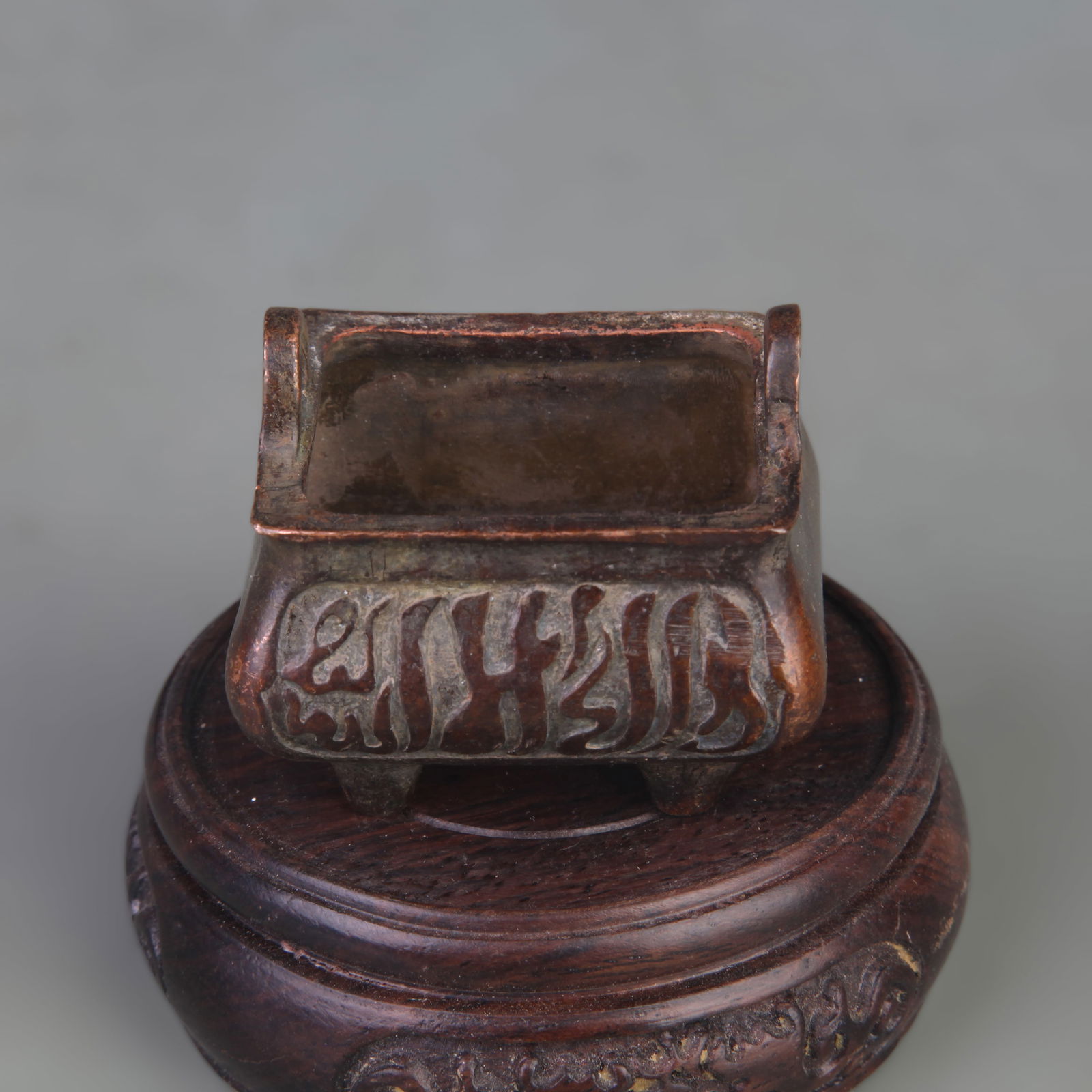 SMALL INCENSE BURNER WITH SANSKRIT SCRIPT - 3
