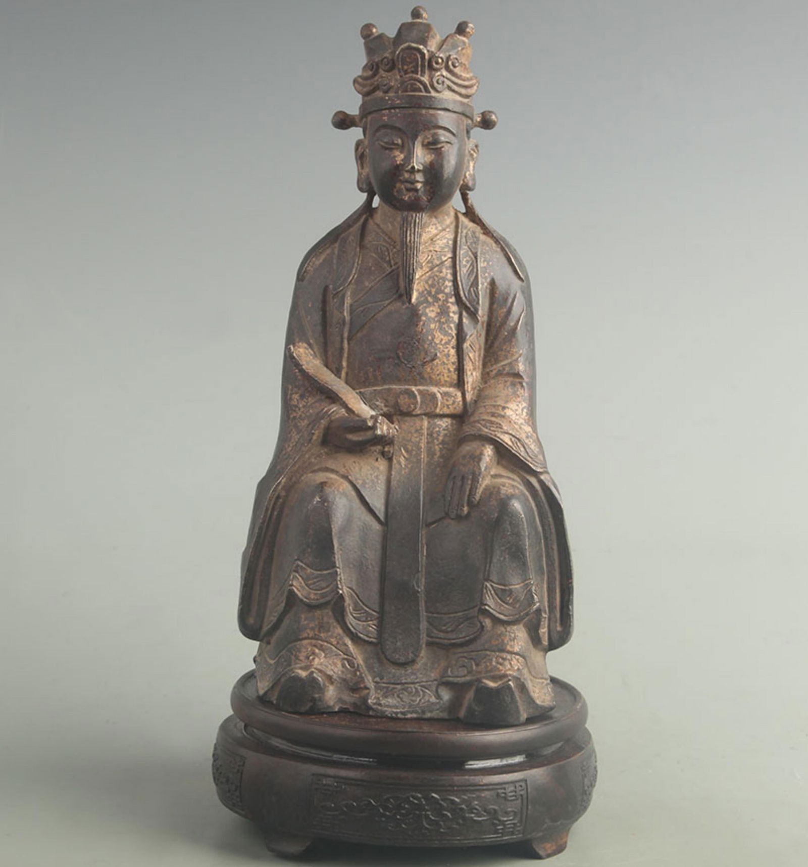 GILT BRONZE CIVIL OFFICIAL WEALTH GOD (1 of 6)