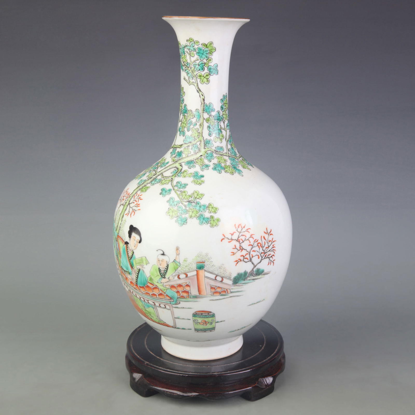 LIGHT ROUGE-PAINTED VASE WITH FIGURE MOTIFS (1 of 5)