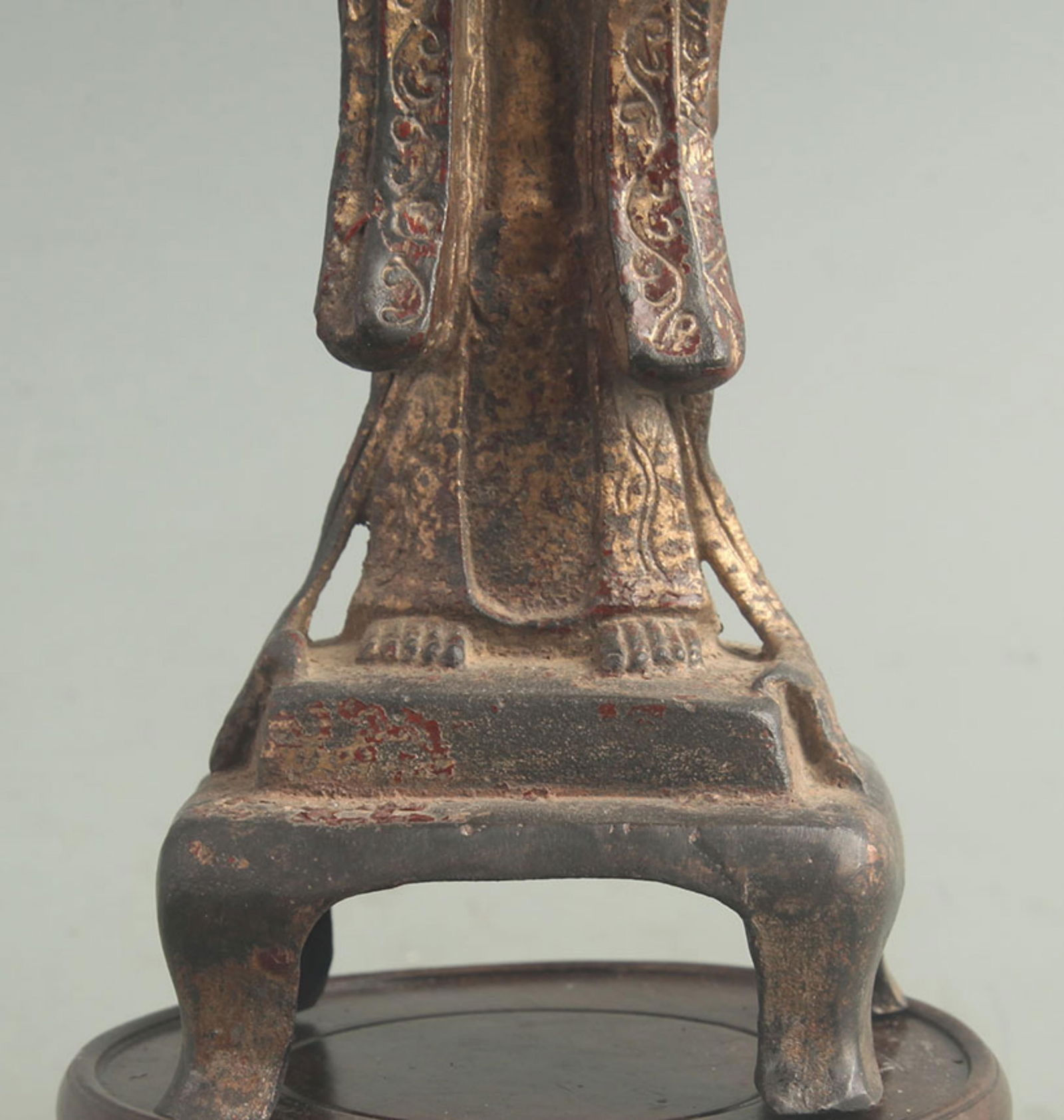 GILT BRONZE WEALTH-BRINGING BOY STATUE - 3