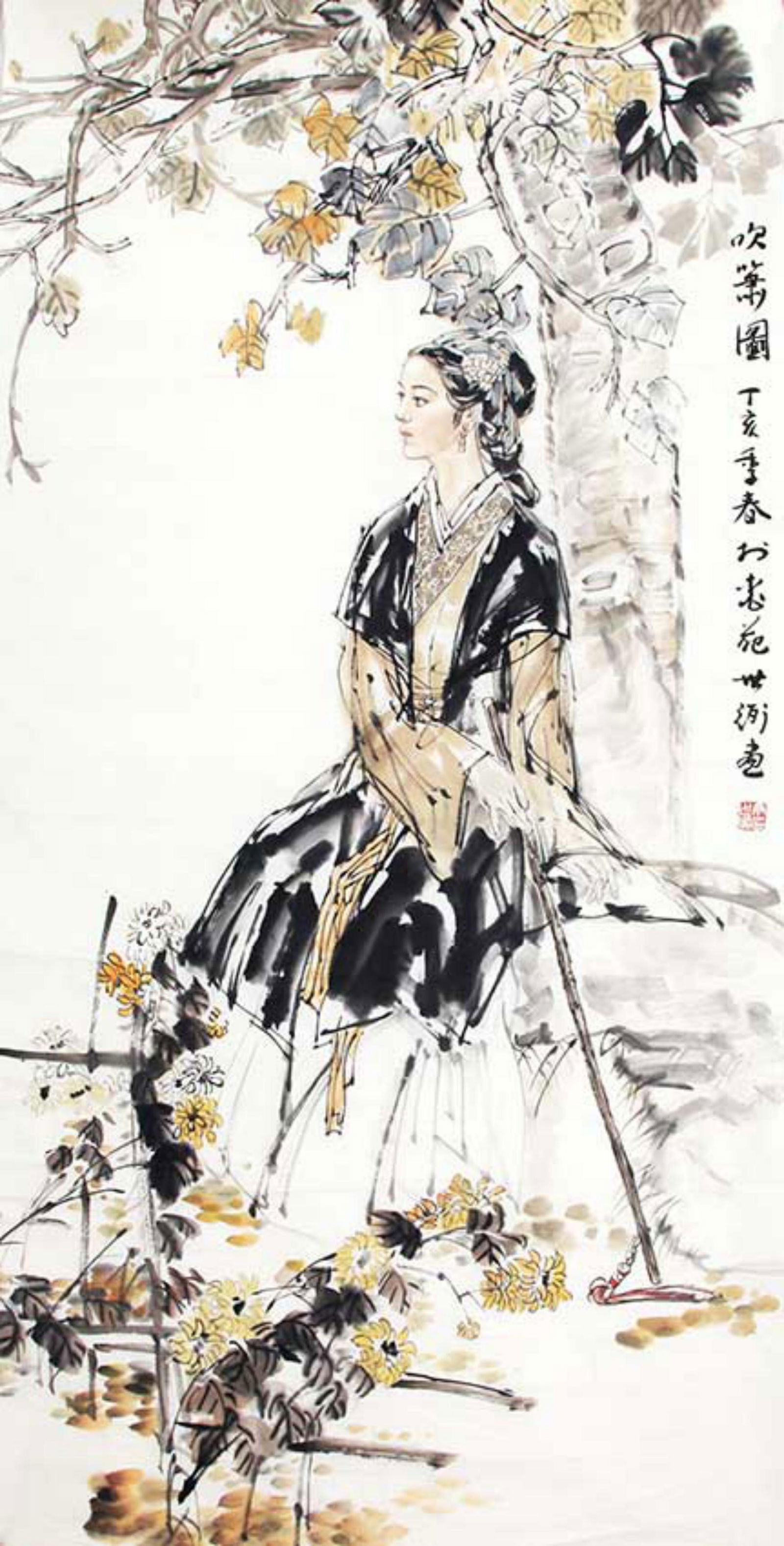 DING SHI BI, CHINESE PAINTING ATTRIBUTED TO (1 of 4)