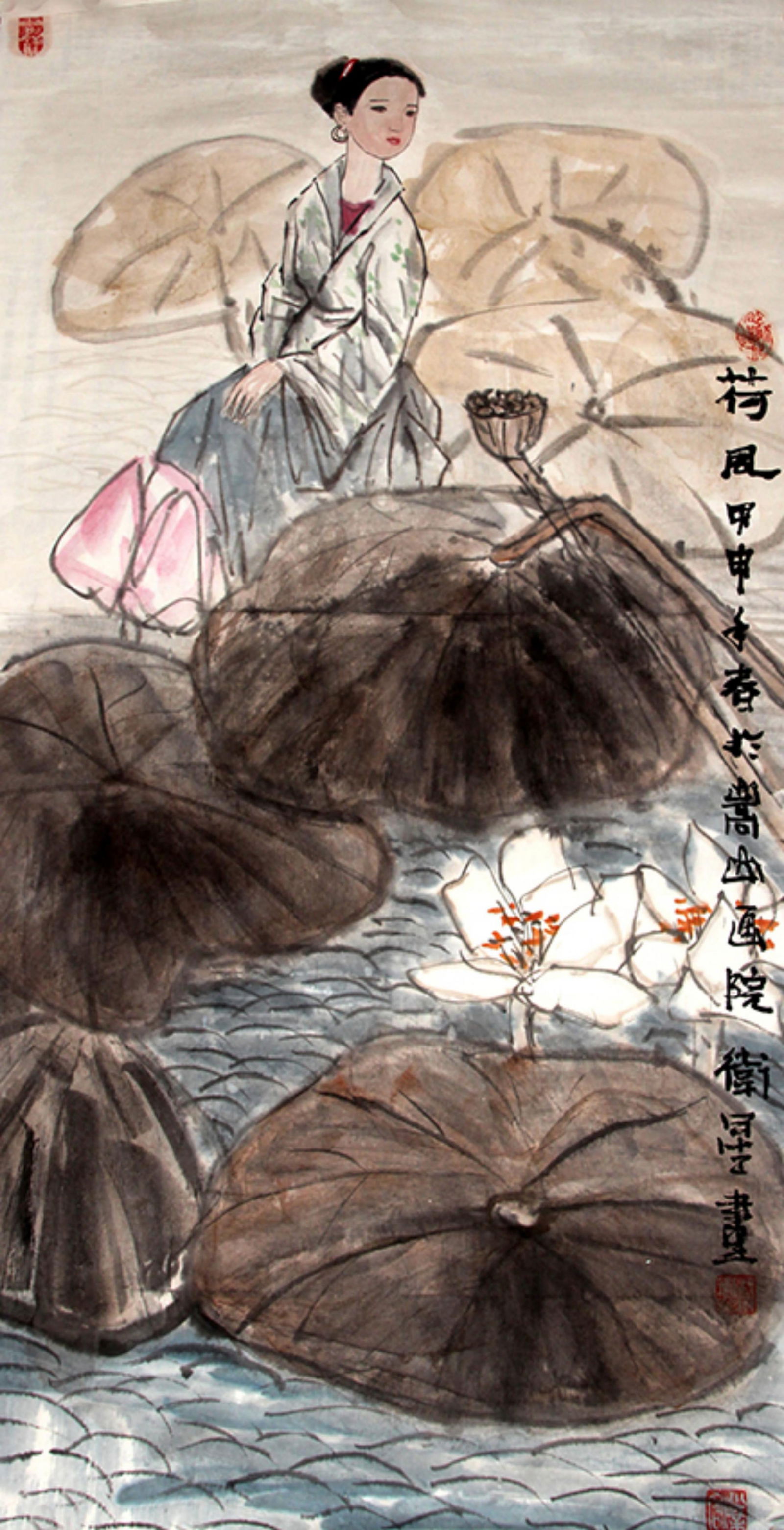 CAI WEI XING, CHINESE PAINTING ATTRIBUTED TO: Contemporary, High: 37.4 inch Width: 20.3 inch