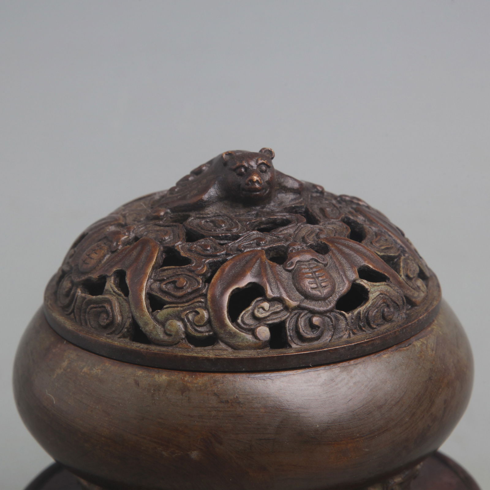 TRIPOD BRONZE CENSER WITH “FU?? PATTERN - 2