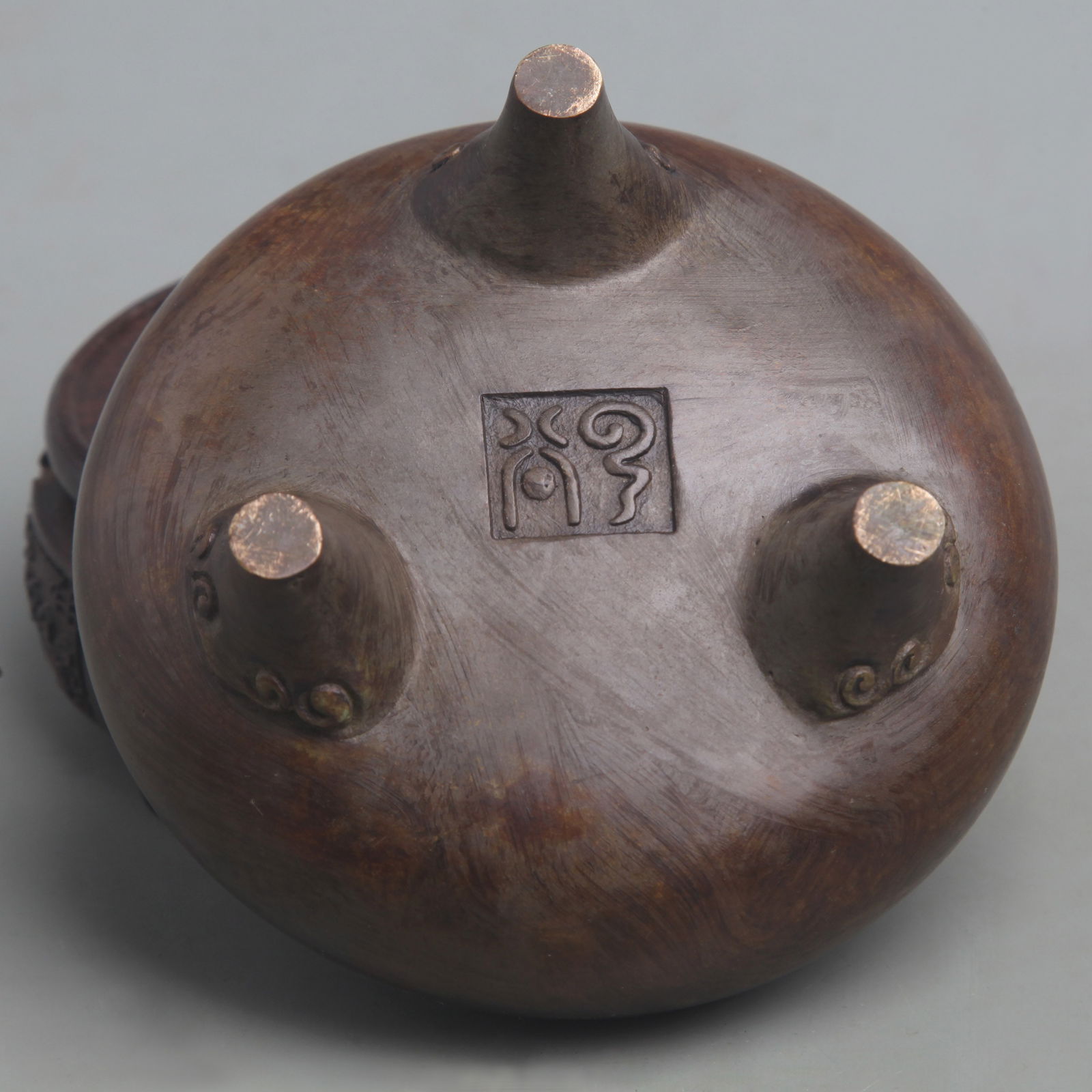 TRIPOD BRONZE CENSER WITH “FU?? PATTERN - 6