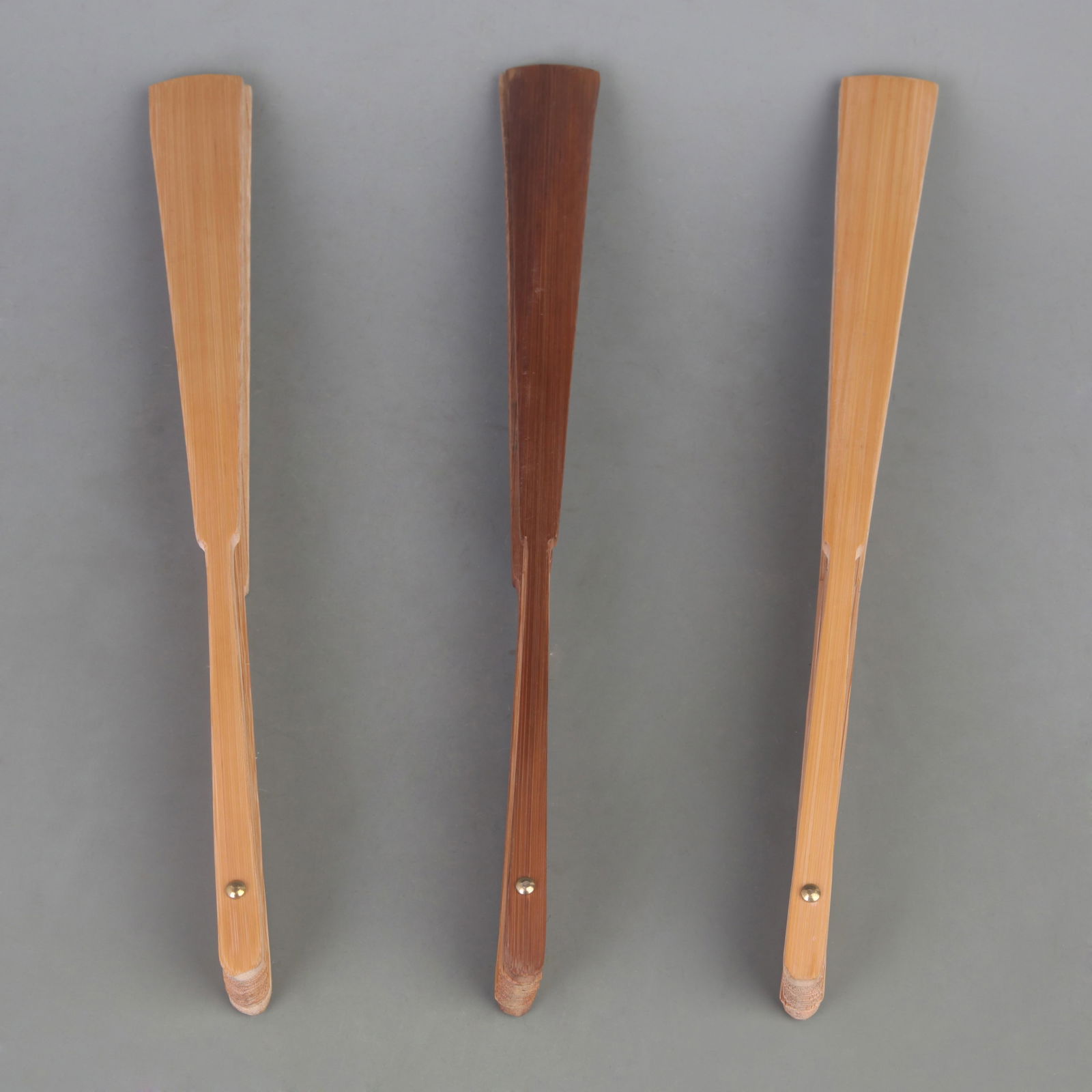 GROUP OF THREE SMALL BAMBOO FAN FRAME - 5
