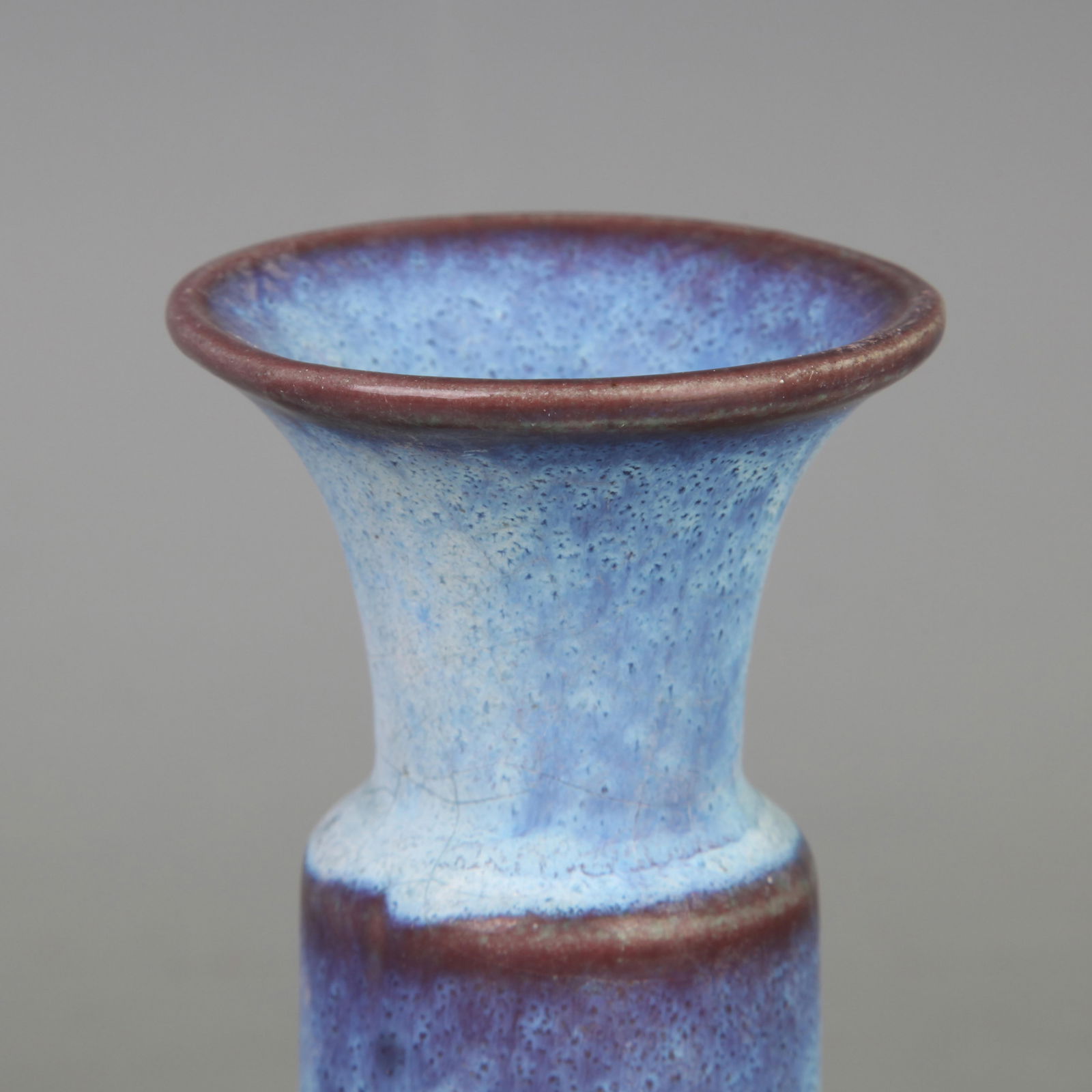 A FINE JUN KILN SMALL VASE - 2