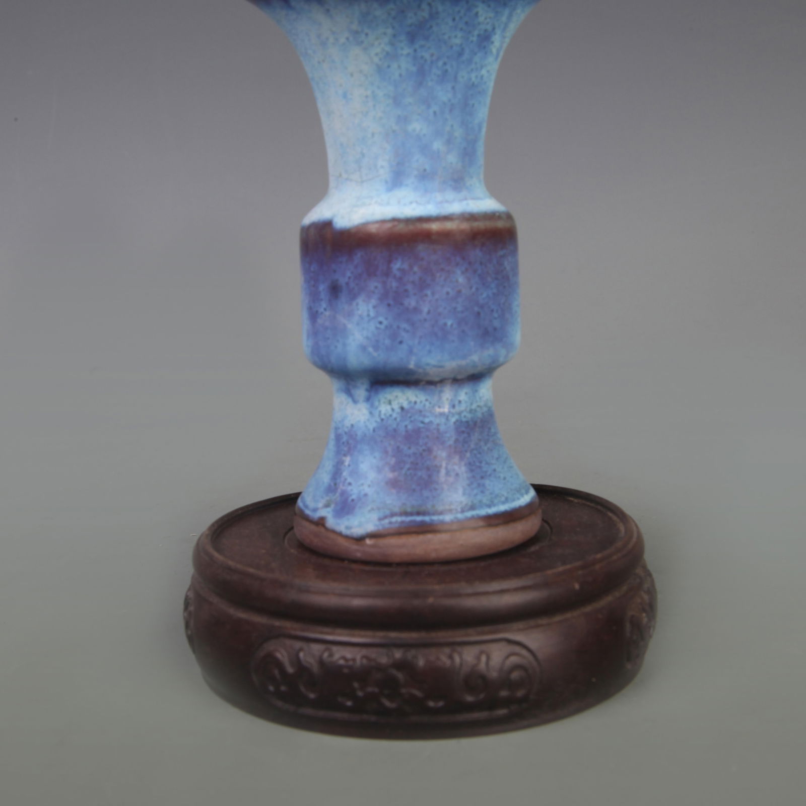 A FINE JUN KILN SMALL VASE - 3
