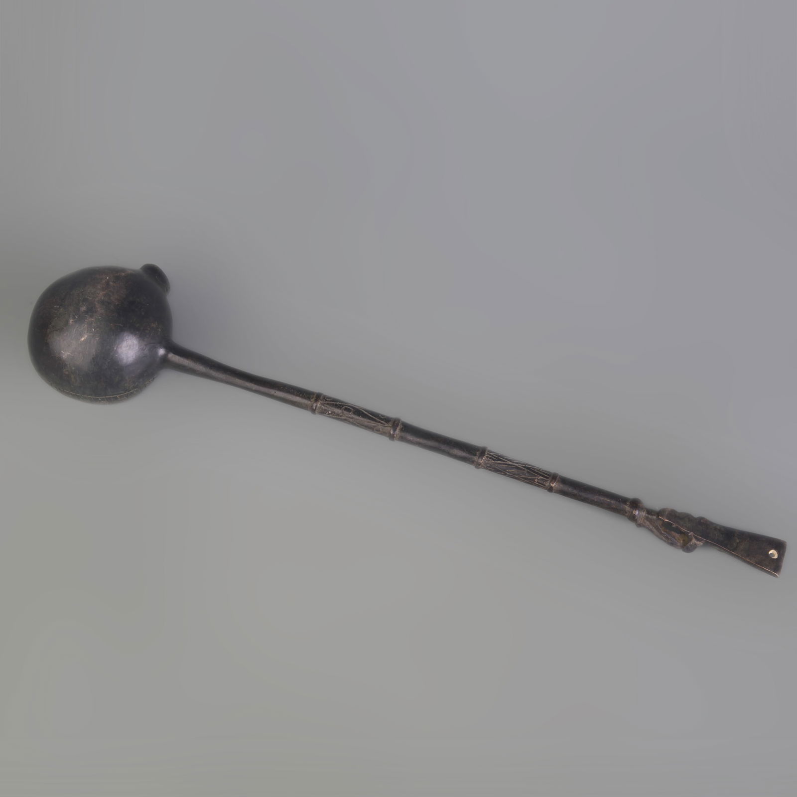 A LONG BRONZE MEASURING SPOON - 4
