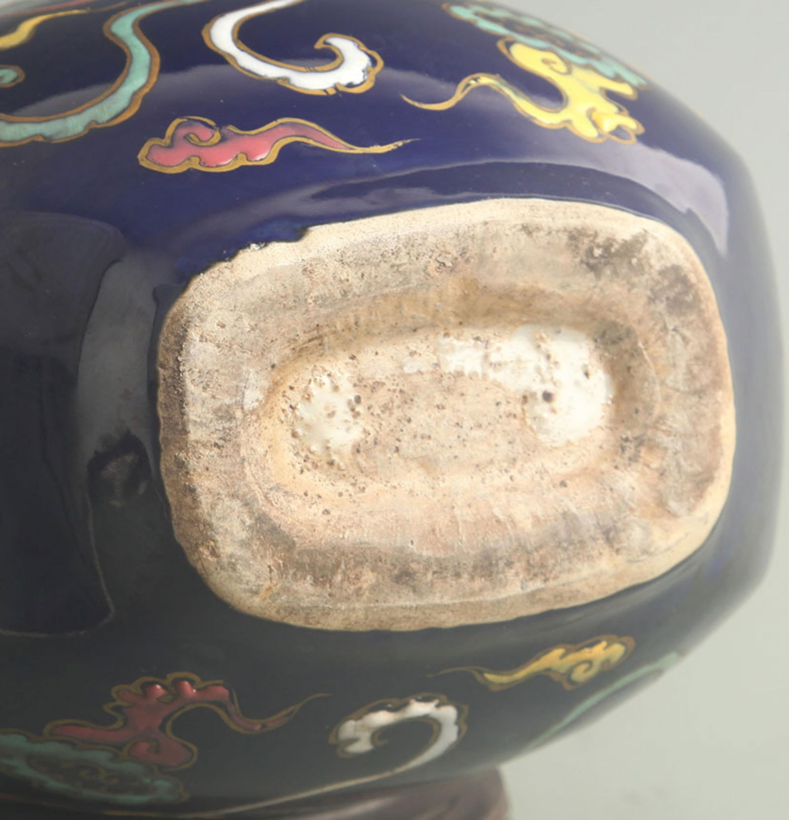 MUSTARD-GLAZED MOONFLASK WITH PHOENIX PATTERNS (DOUBLE BELLY) - 5