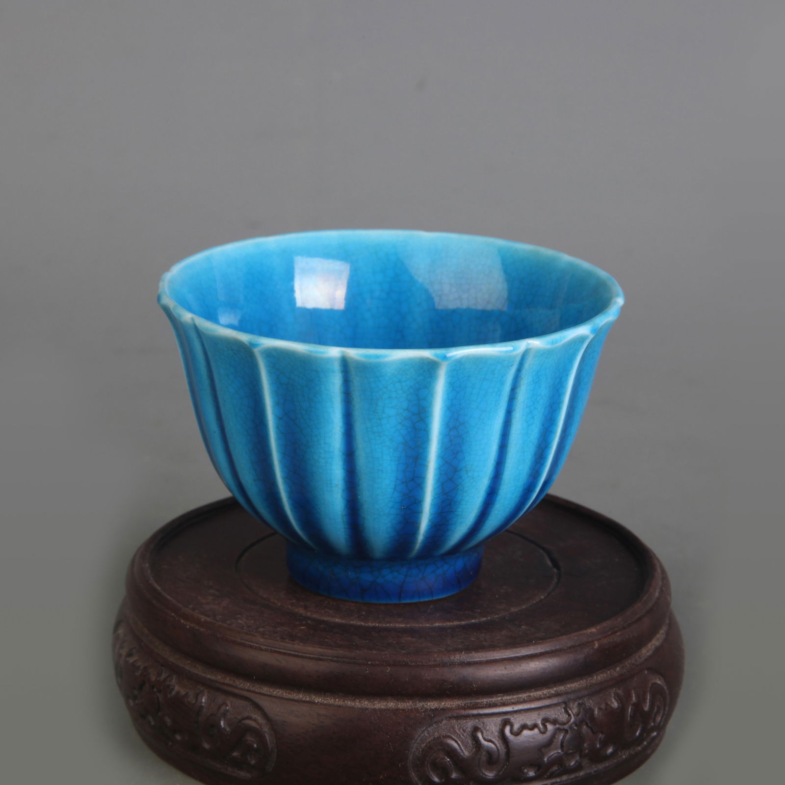 BLUE GLAZE SMALL BOWL - 4