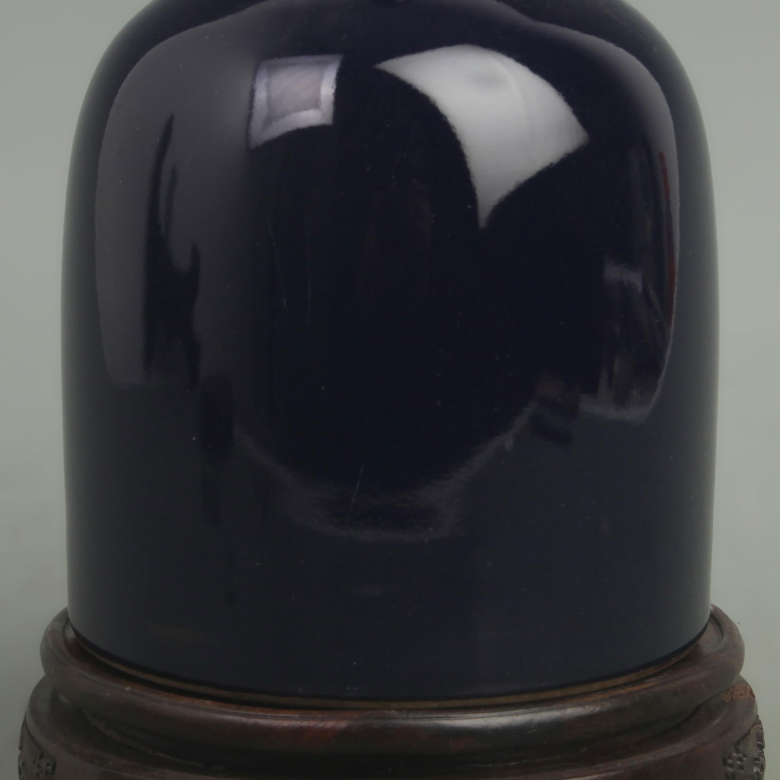 SACRIFICIAL BLUE GLAZE BELL SHAPED VASE - 3