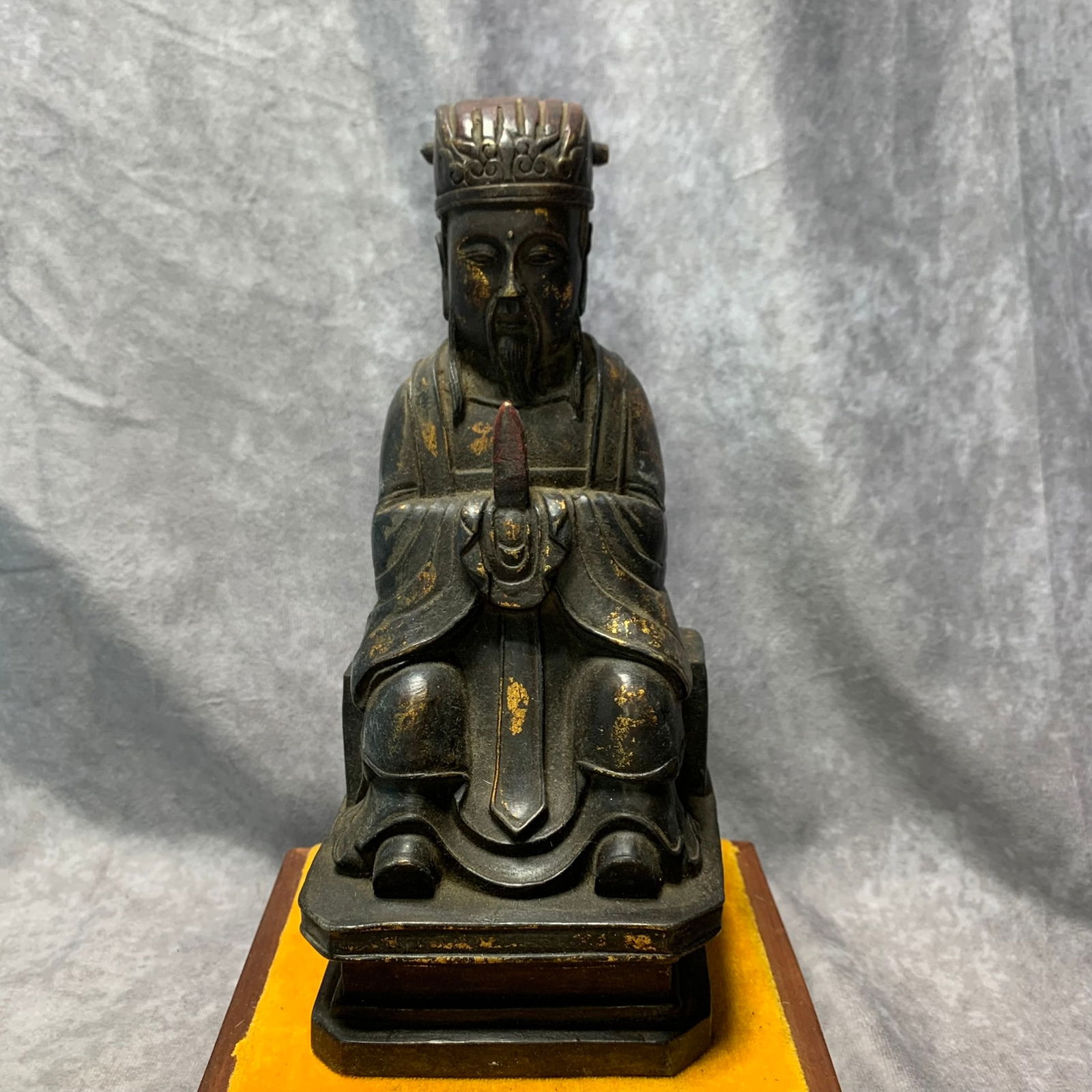 GILT BRONZE STATUE OF CIVIL GOD OF WEALTH (1 of 7)