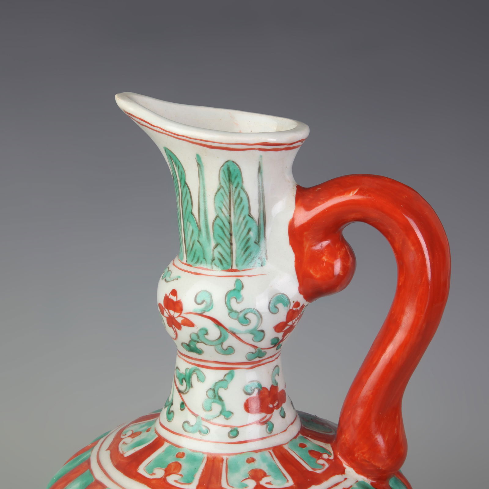 RED AND GREEN DRAGON PATTERN EWER - 2