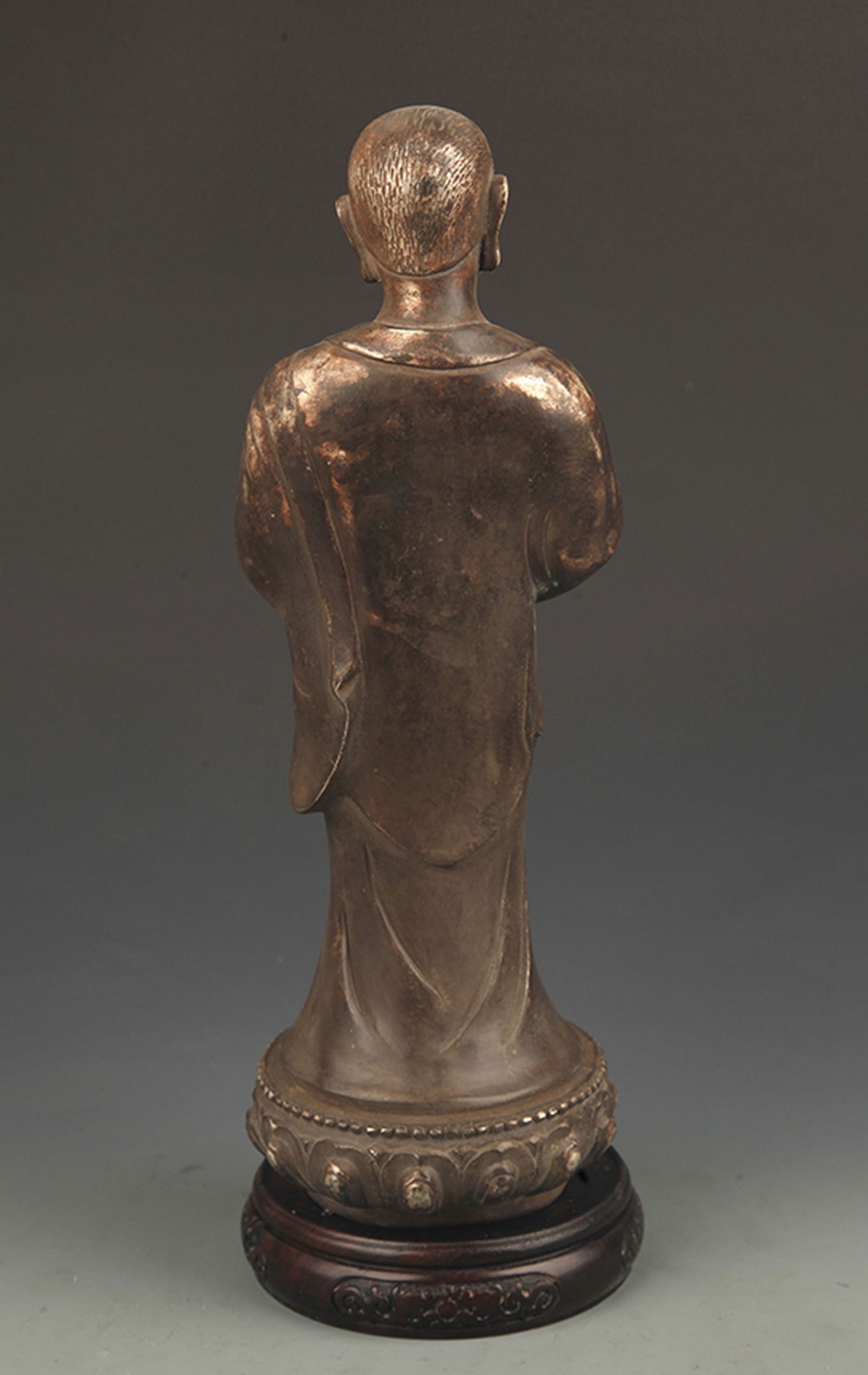 REAR SILVER COVERED VENERABLE RELIC STATUE - 4
