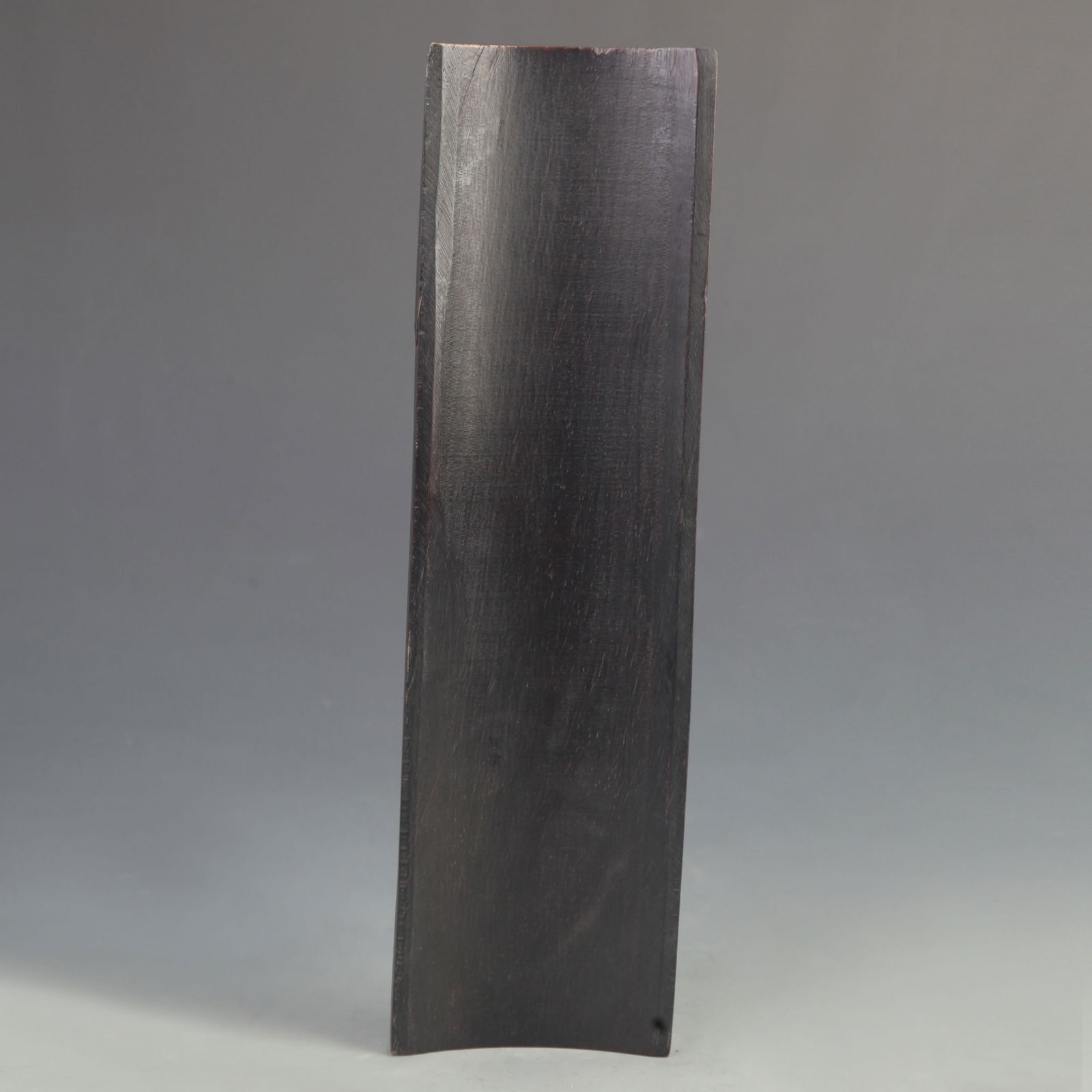 EBONY CARVED "TWO ELDERS PLAYING CHESS" ARM REST - 5