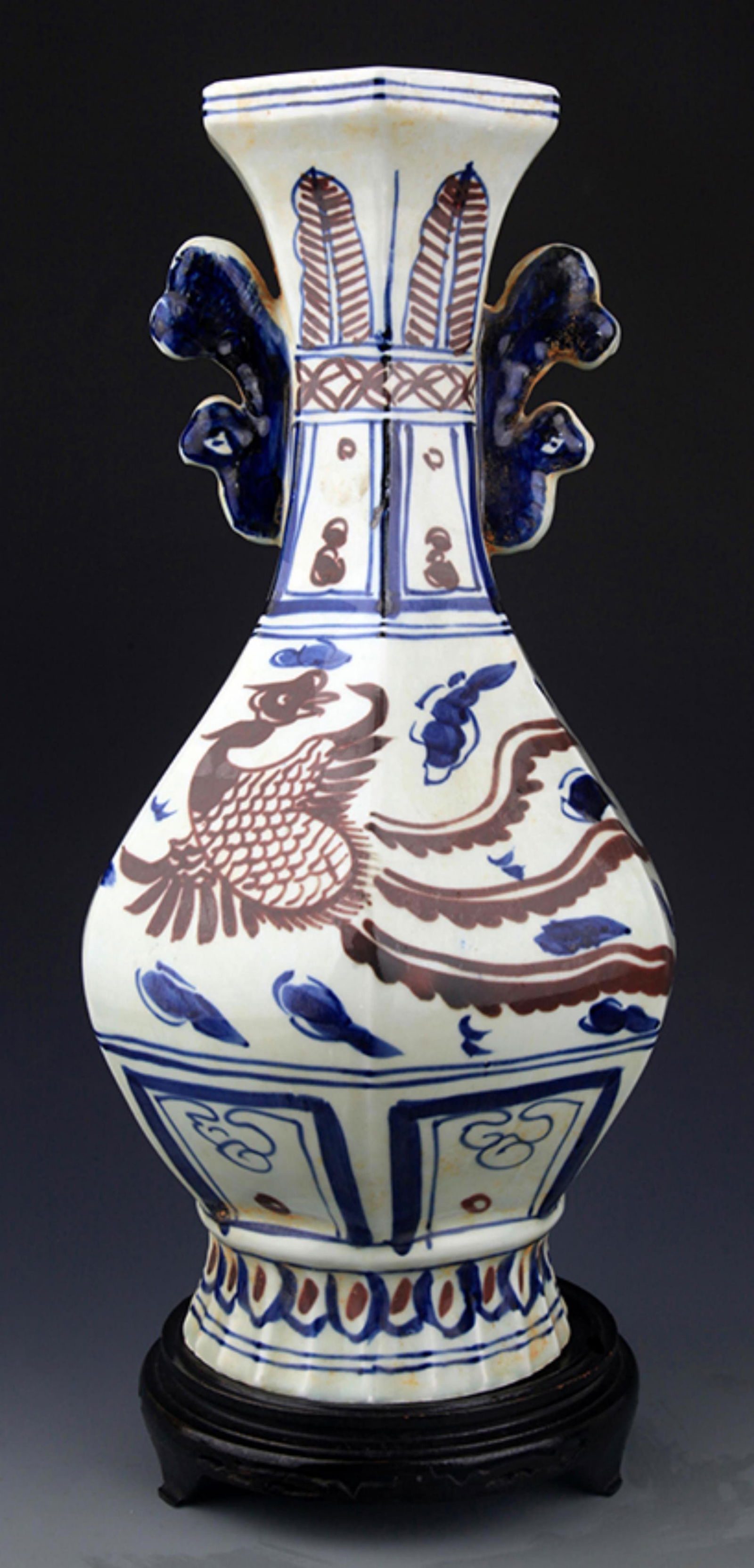 A FINE BLUE AND WHITE YOU LI HONG PORCELAIN VASE (1 of 11)