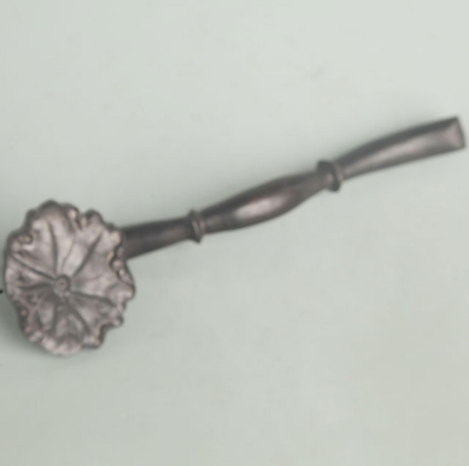 A FINE RED SANDALWOOD LOTUS FIGURE RU YI: 20th Century, Long: 11.0 inch; Width: 3.00 inch;