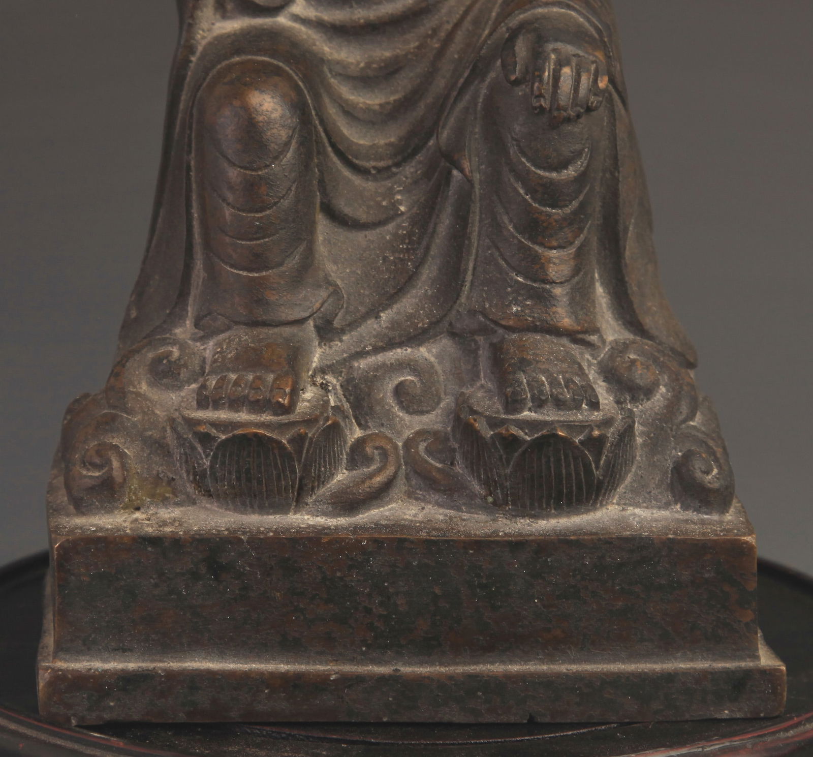 RARE FINE BRONZE SHAKYAMUNI STATUE - 3