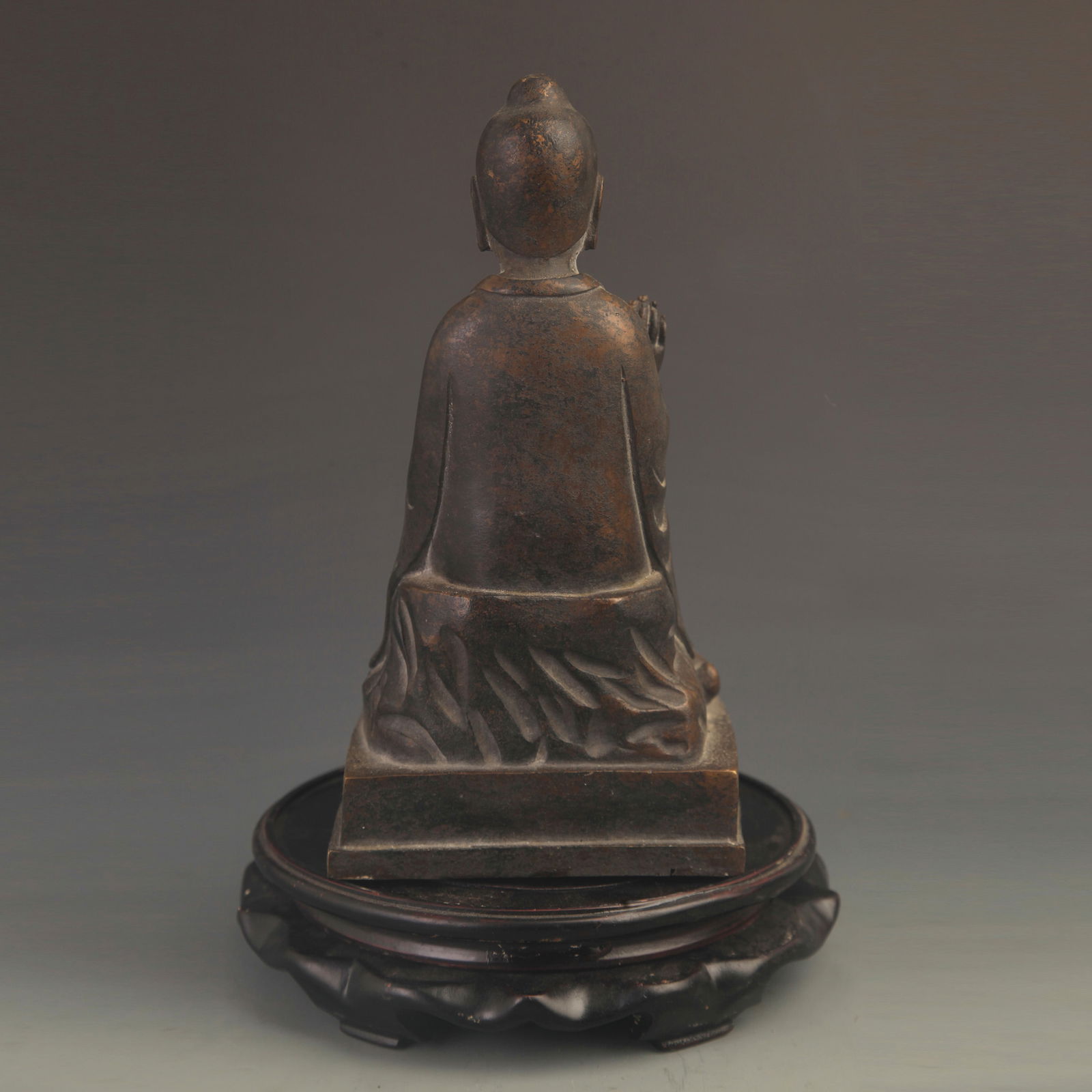 RARE FINE BRONZE SHAKYAMUNI STATUE - 4