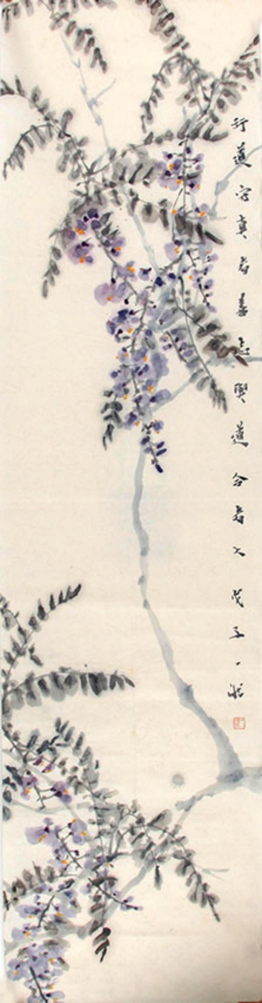 CHINESE PAINTING ATTRIBUTED TO CUI JIAN LI: Modern, High: 54.00 inch; Width: 13.5 inch;