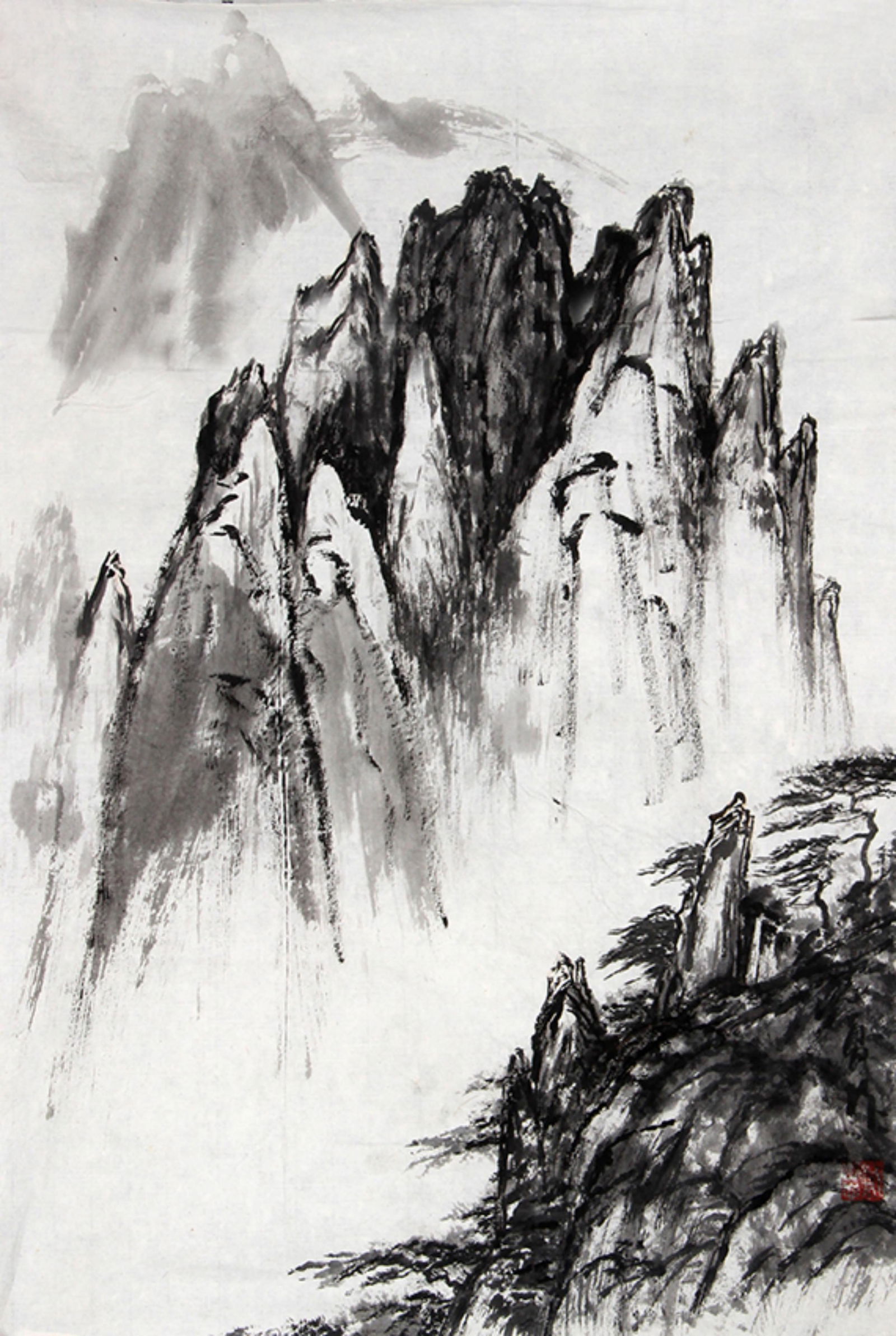 CHINESE PAINTING ATTRIBUTED TO WANG ZHI YONG: Contemporary, High: 25.7 inch; Width: 16.8 inch;