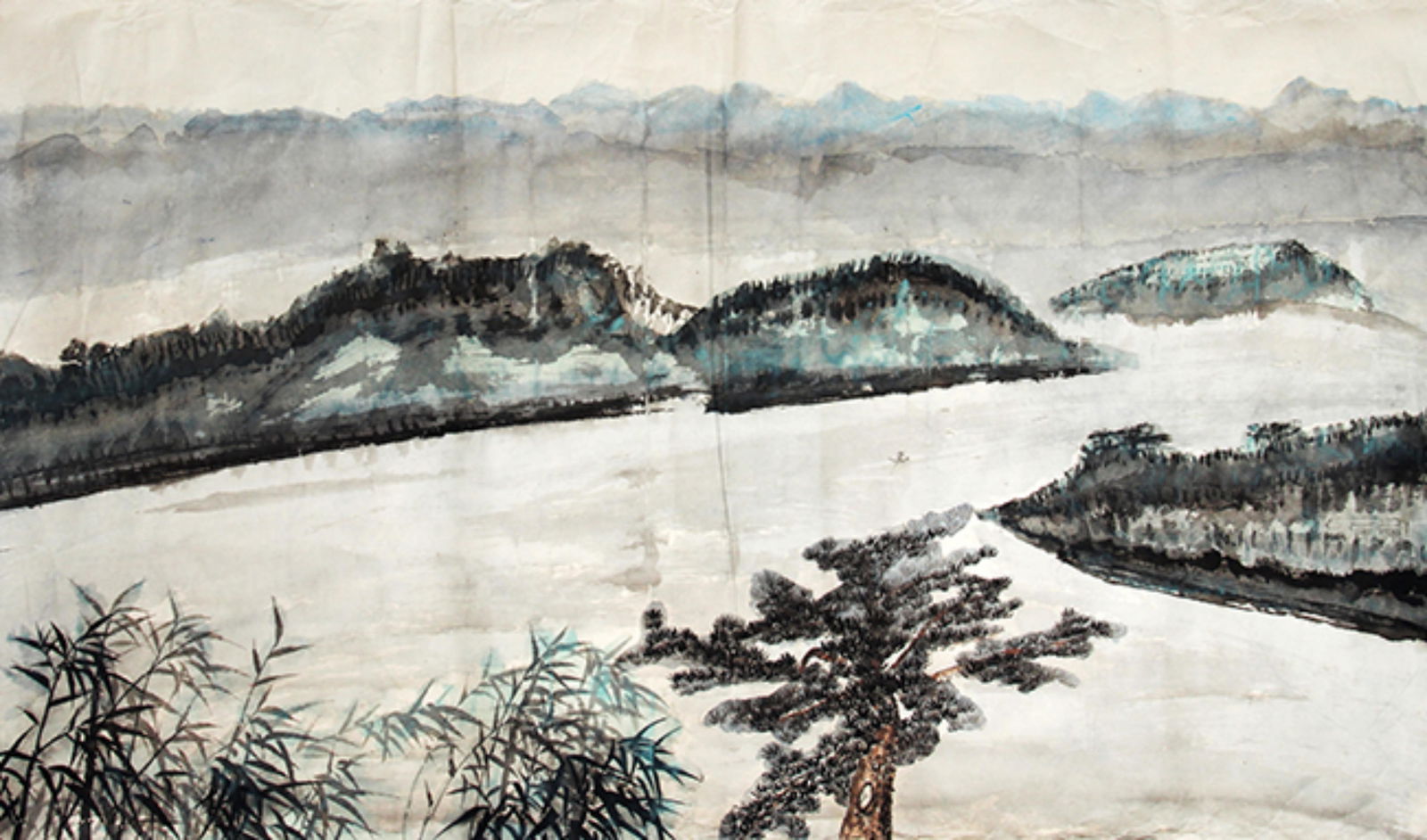CHINESE PAINTING ATTRIBUTED TO: Contemporary, High:25.7 in; Width: 44.1 in