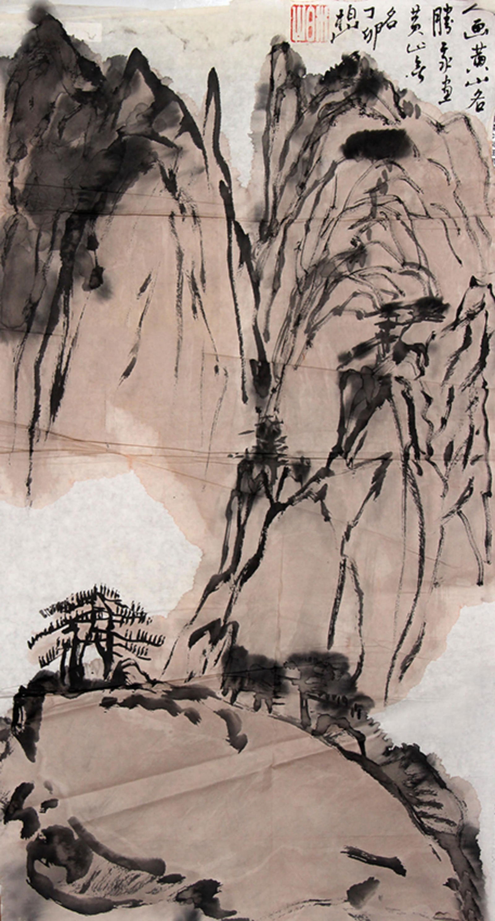 CHINESE PAINTING, ATTRIBUTED TO LI BO SHAN: Contemporary, High: 29.3 inch;Width: 15.6 inch;