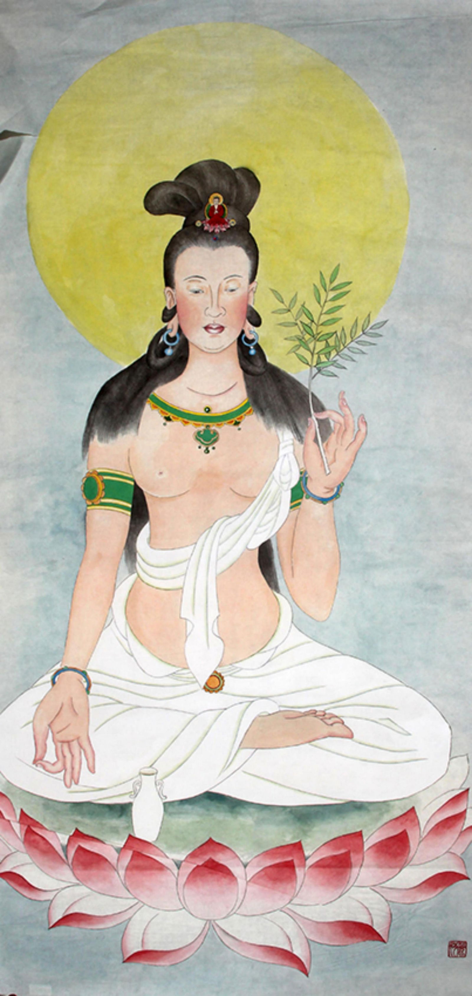 CHINESE PAINTING, ATTRIBUTED TO LI JUAN: Contemporary, High: 51.1 inch;Width: 24.2 inch;