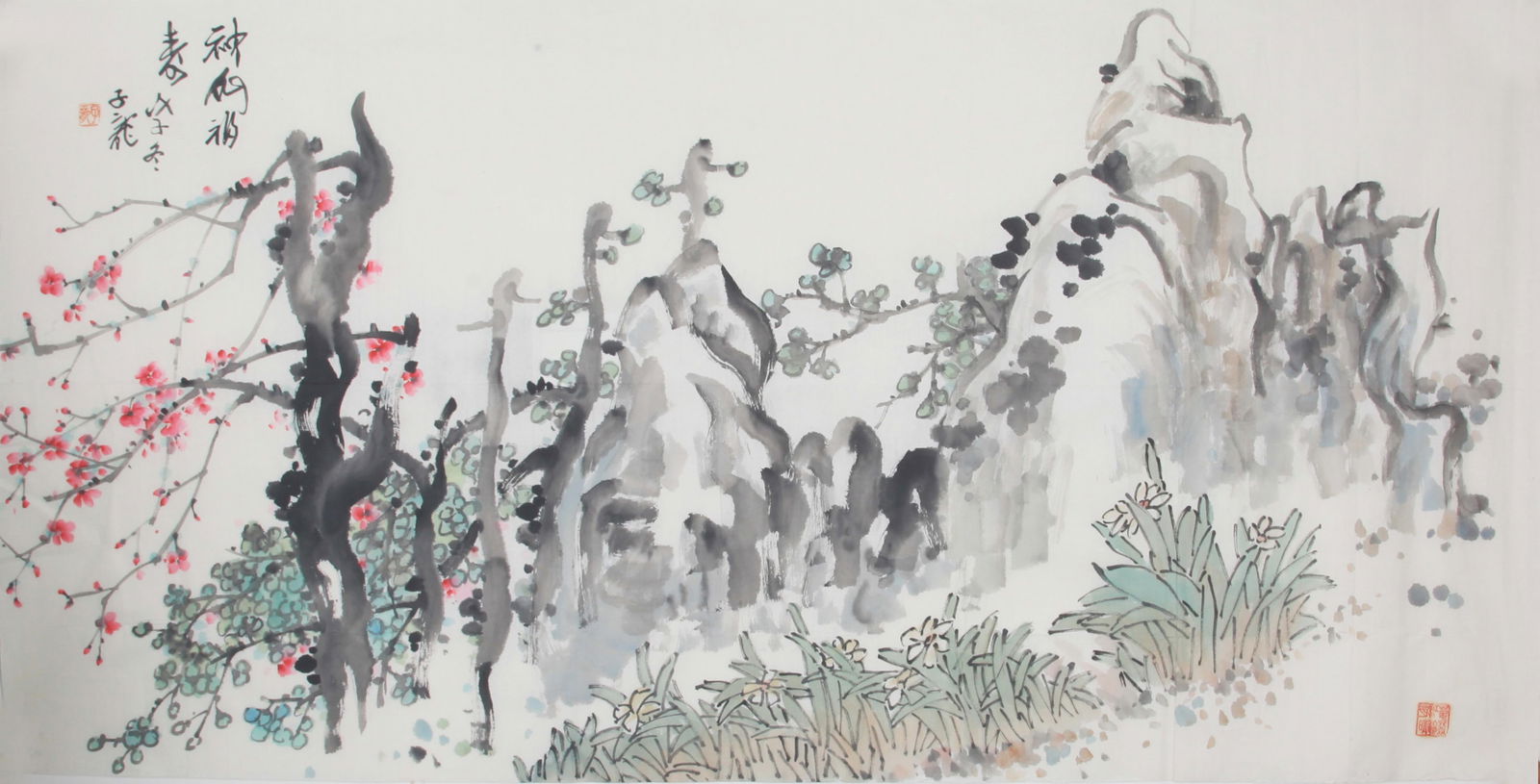 CHINESE PAINTING ATTRIBUTED TO LEI ZI LONG (1 of 3)