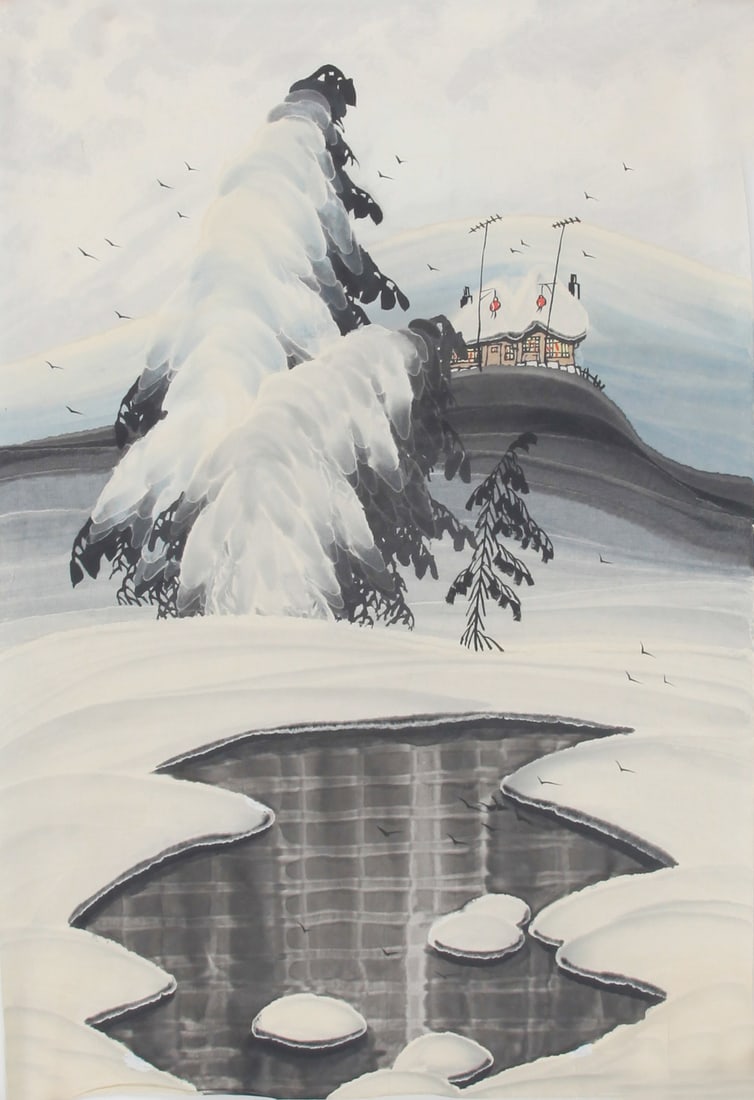 CHINESE PAINTING ATTRIBUTED TO: Contemporary, High:27.00in; Width: 18.00in