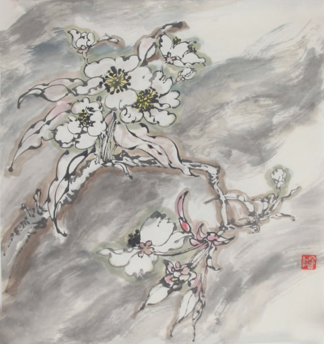 CHINESE PAINTING ATTRIBUTED TO DOU HONG: Contemporary, High:16.5in; Width: 18.00in