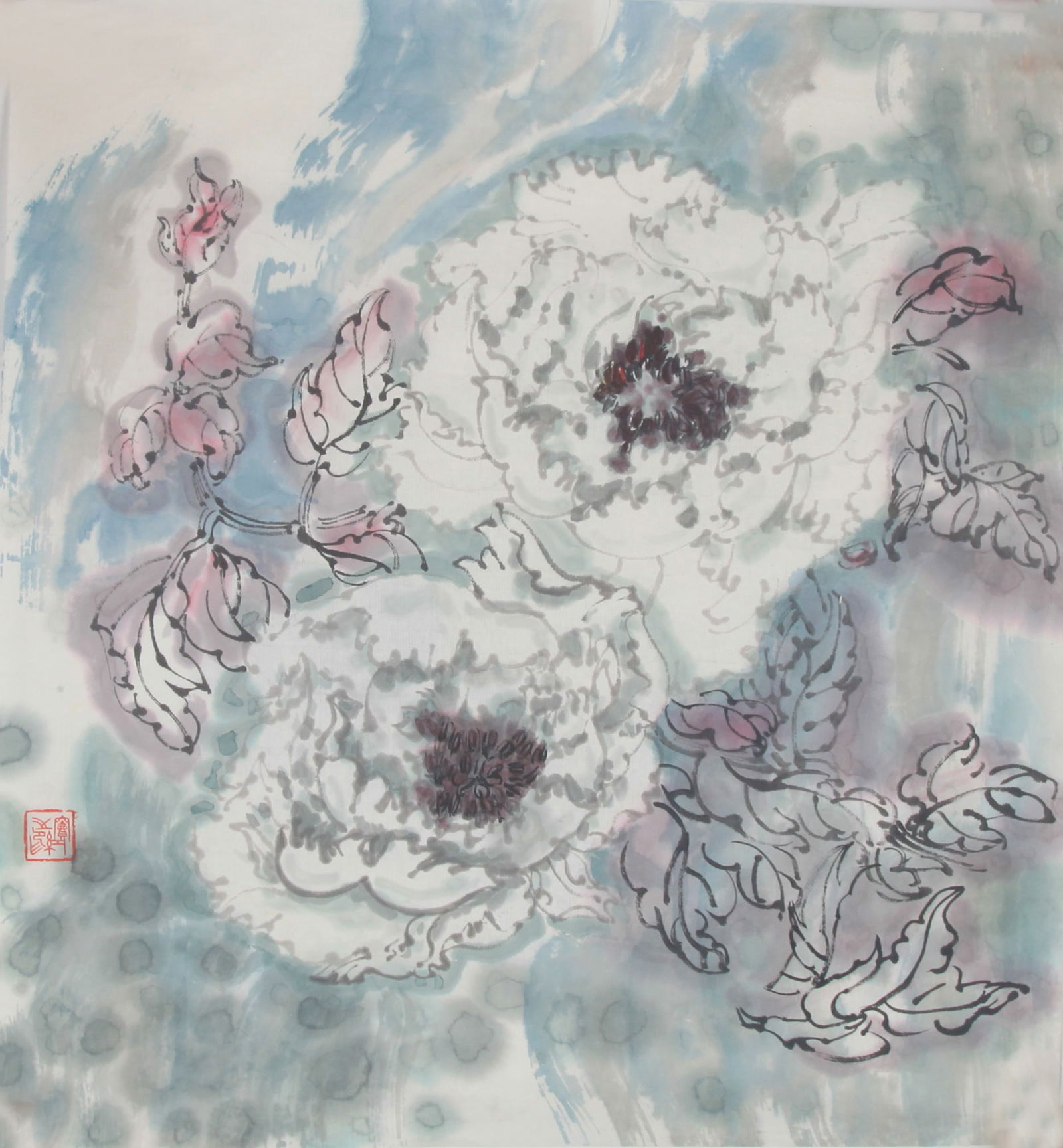 CHINESE PAINTING ATTRIBUTED TO DOU HONG: Contemporary, High:16.5in; Width: 18.00in