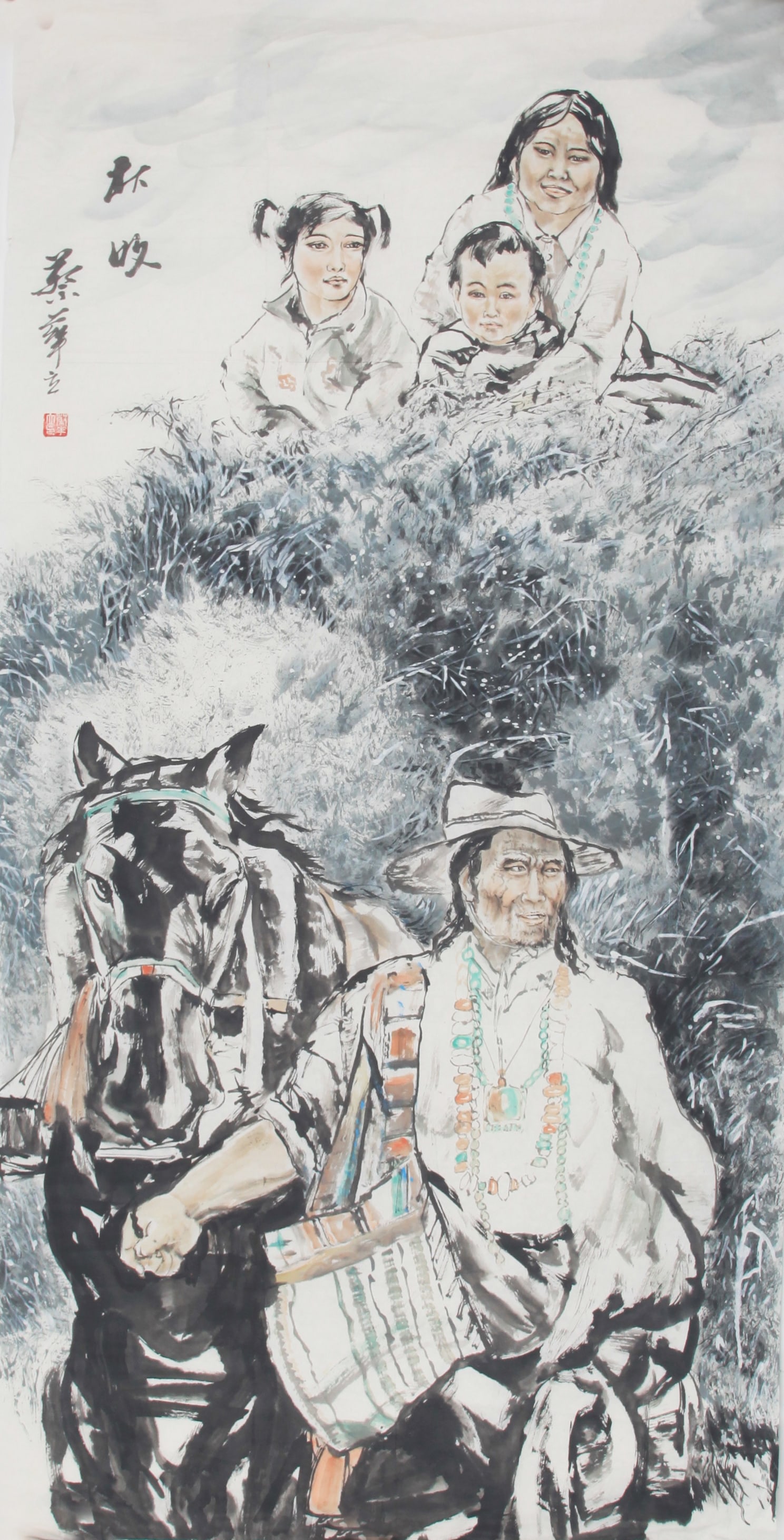 CHINESE PAINTING ATTRIBUTED TO CAI HUALI: Contemporary, High:51.5in; Width: 26.00in