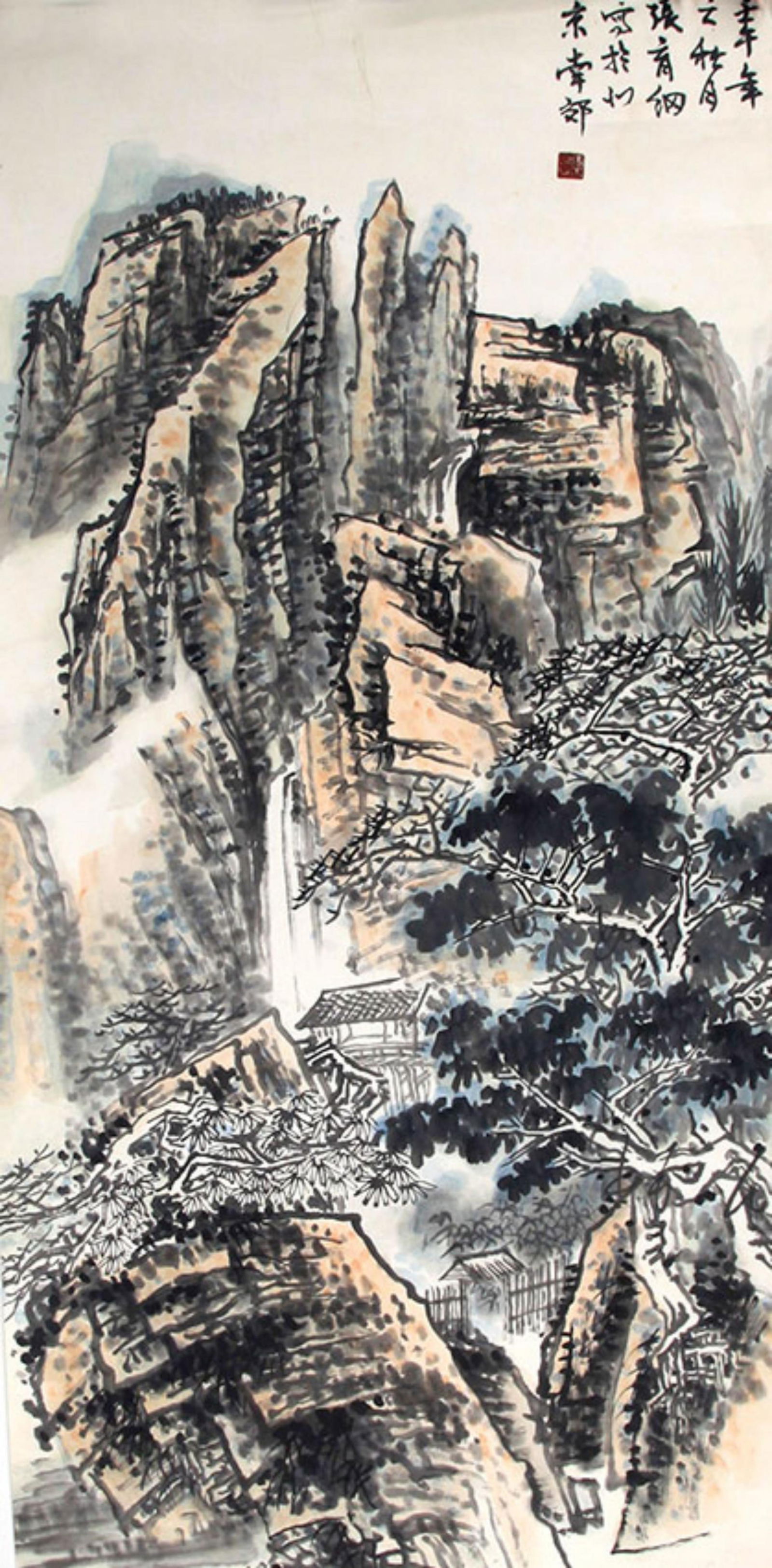 CHINESE PAINTING ATTRIBUTED TO ZHANG YU GUANG: Contemporary, High:37.00in; Width: 18.5in