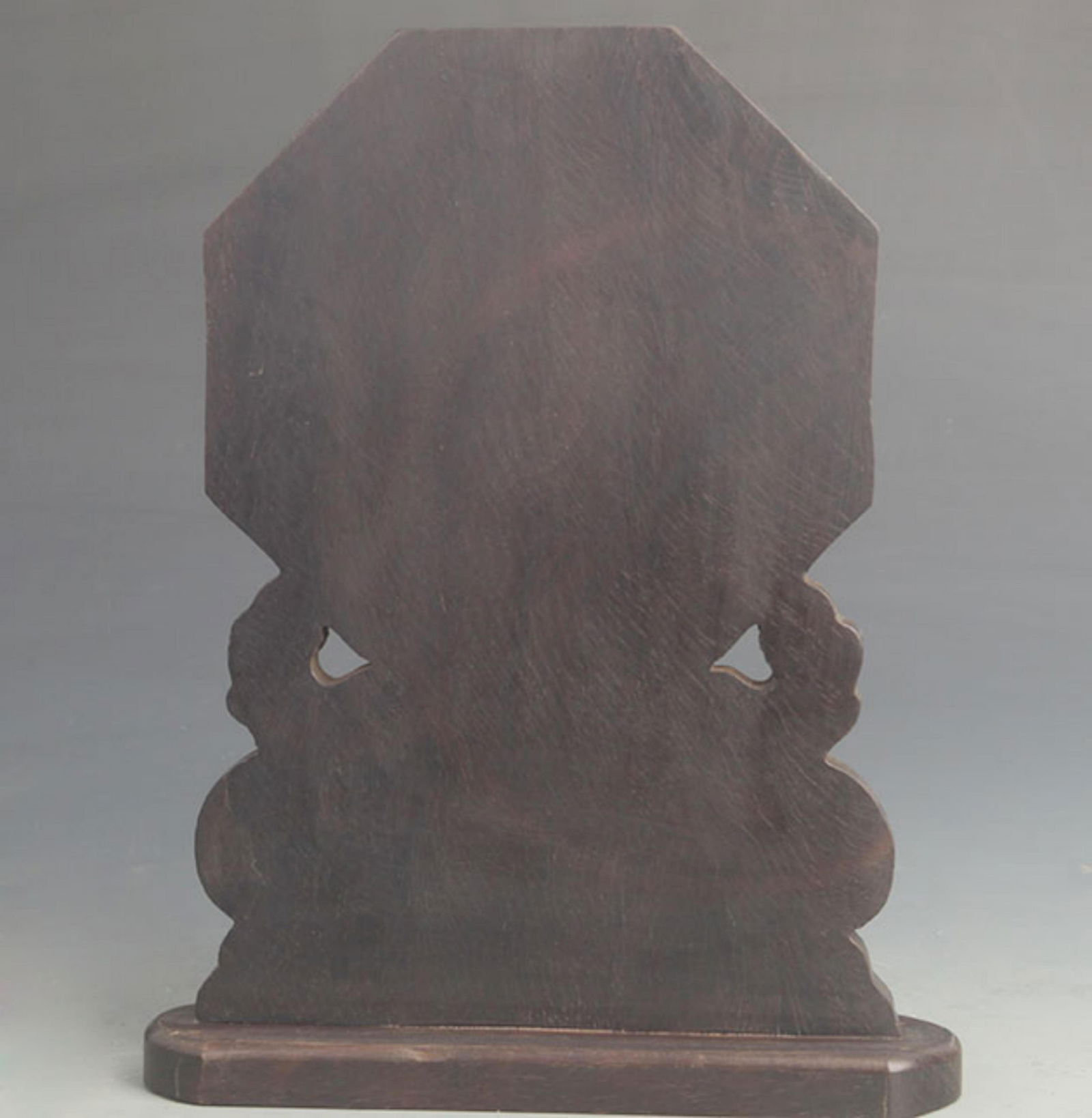 A FINE ROSEWOOD MADE LONGEVITY GOD PATTERN TABLE SCREEN - 4