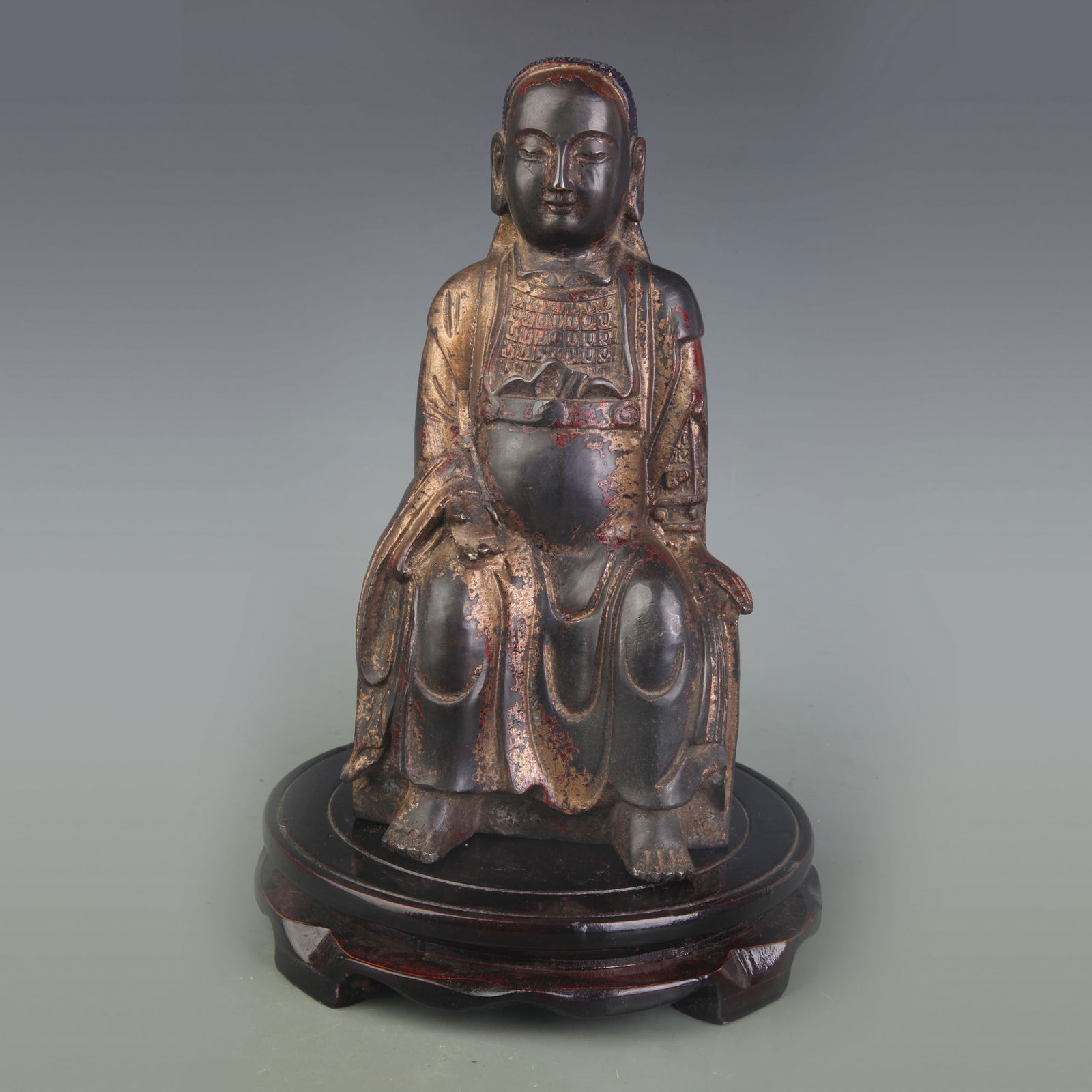 A FINE BRONZE FIGURE OF CHINESE GROOMS: Qing Dynasty; Width: 4.5 inch; High: 9.0 inch