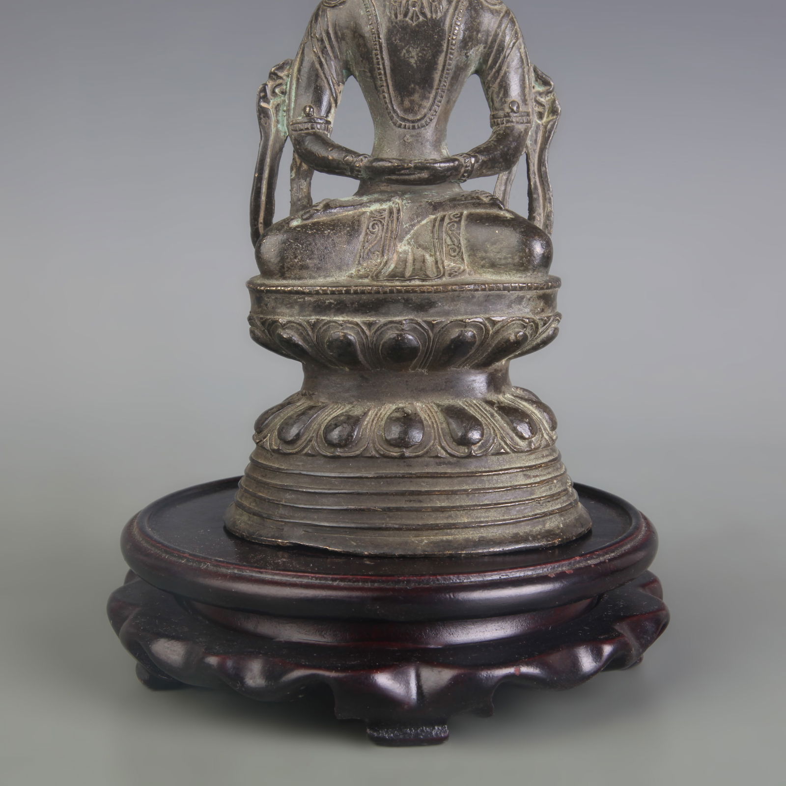 A FINE BRONZE BUDDHA STATUE - 3