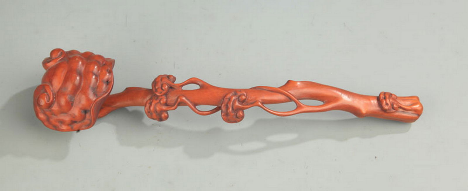 RARE FINE BOXWOOD RU YI DECORATION: Qing Dynasty; Long: 12.25 inch; Width: 2.75 inch;