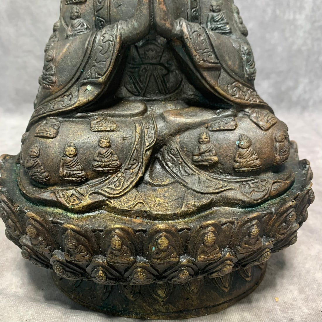 A FINE BRONZE SHAKYAMUNI STATUE - 3