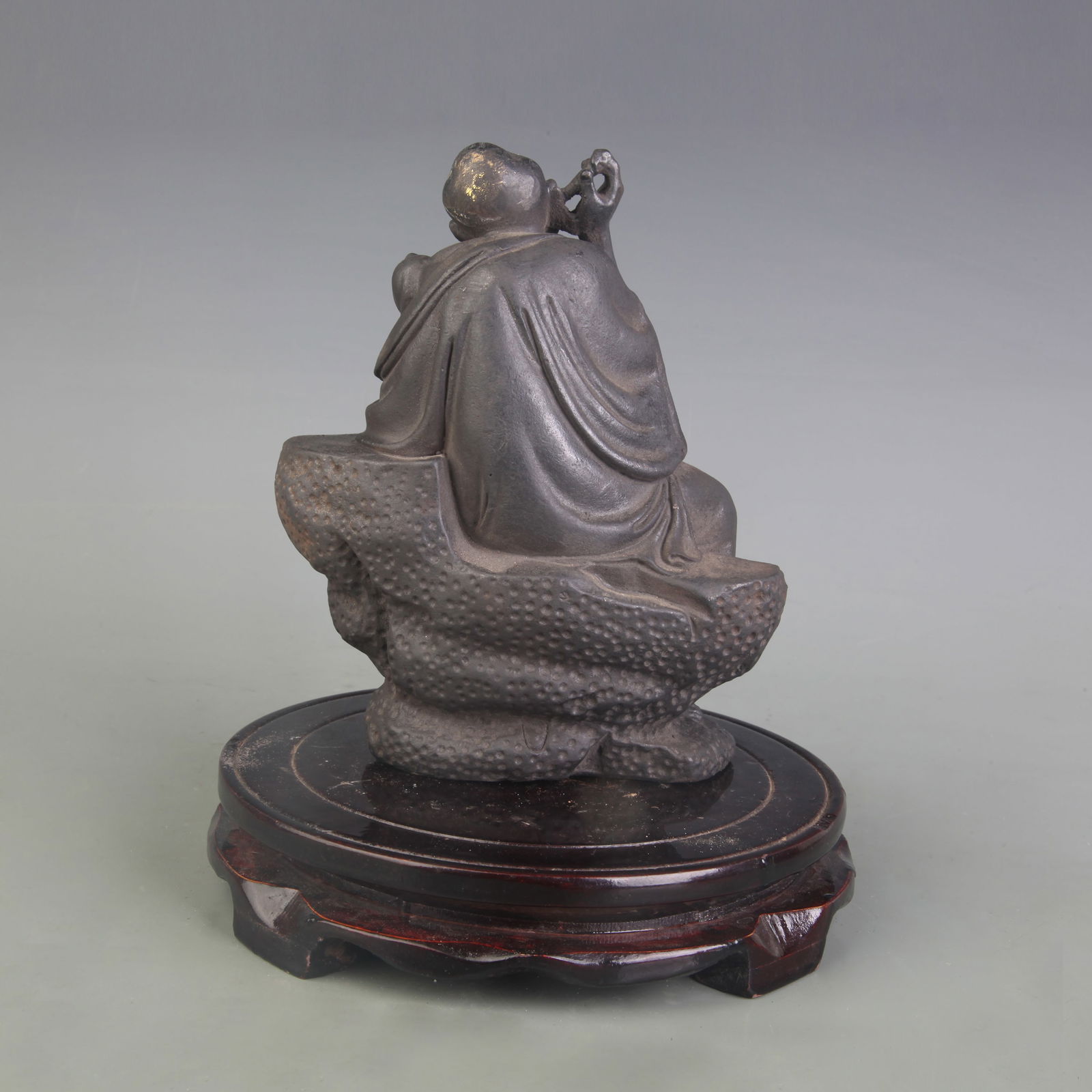 A FINE CAST IRON ARHAT FIGURE - 4