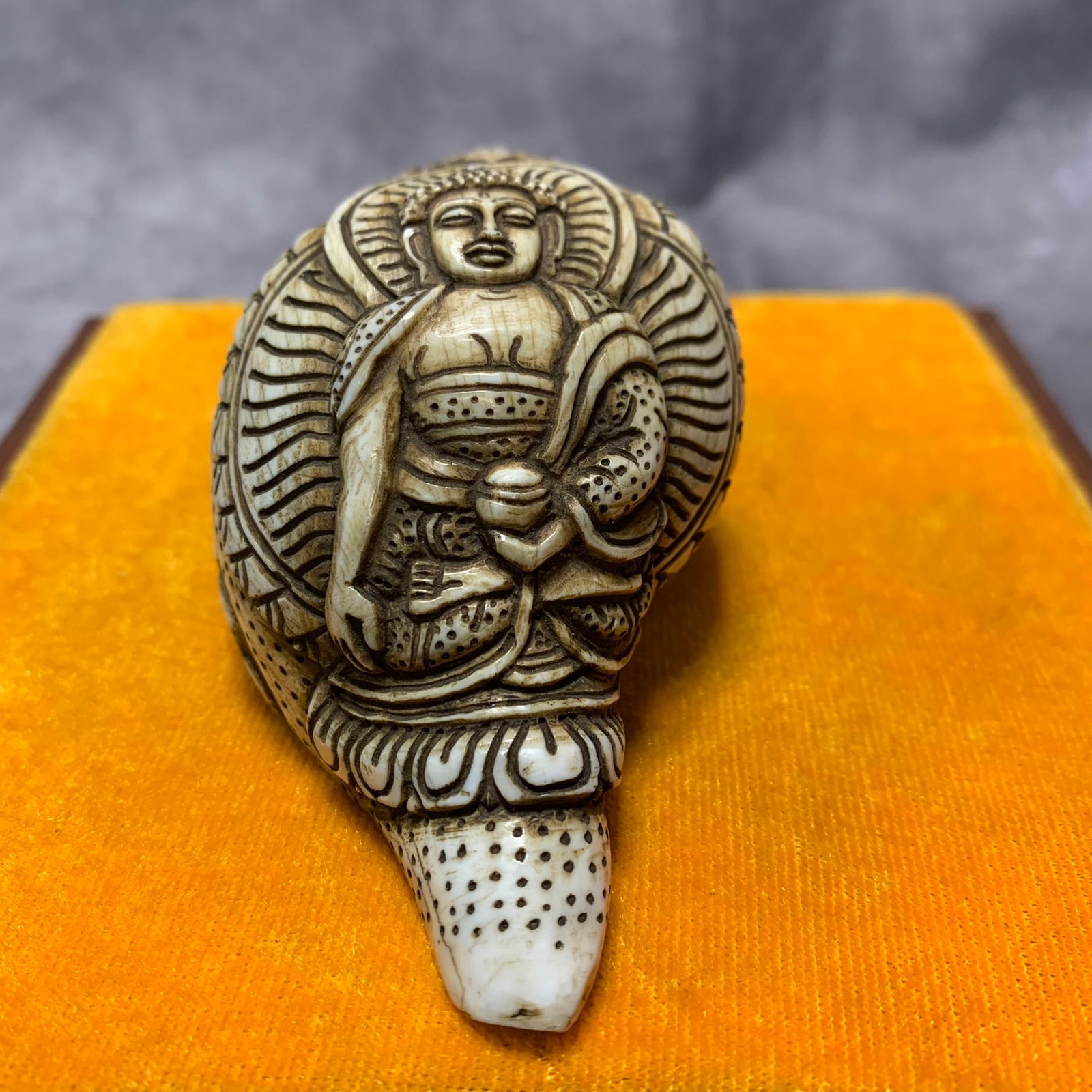 TIBETAN BUDDHIST RITUAL CONCH - 5