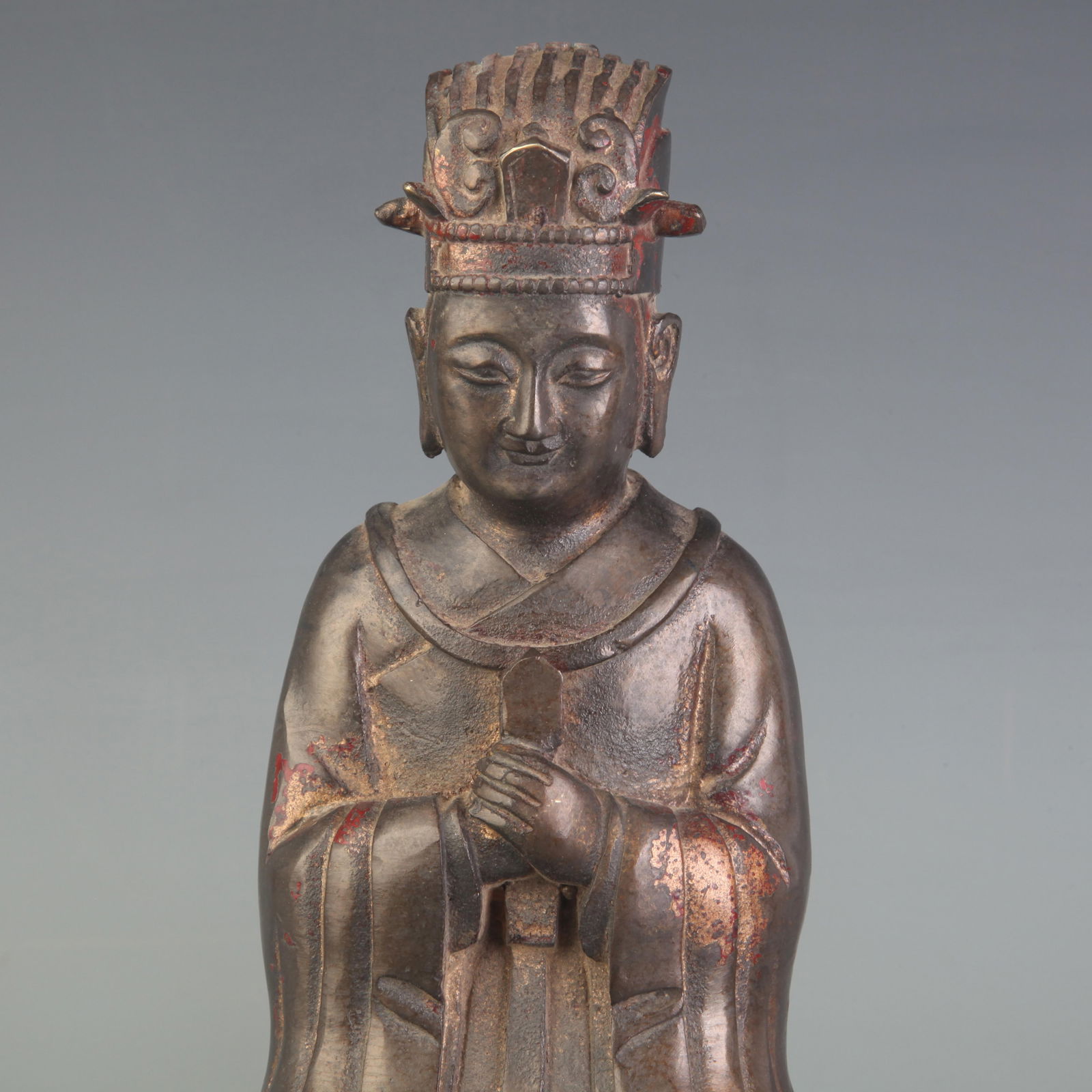 A FINE BRONZE OFFICIAL FIGURE - 2