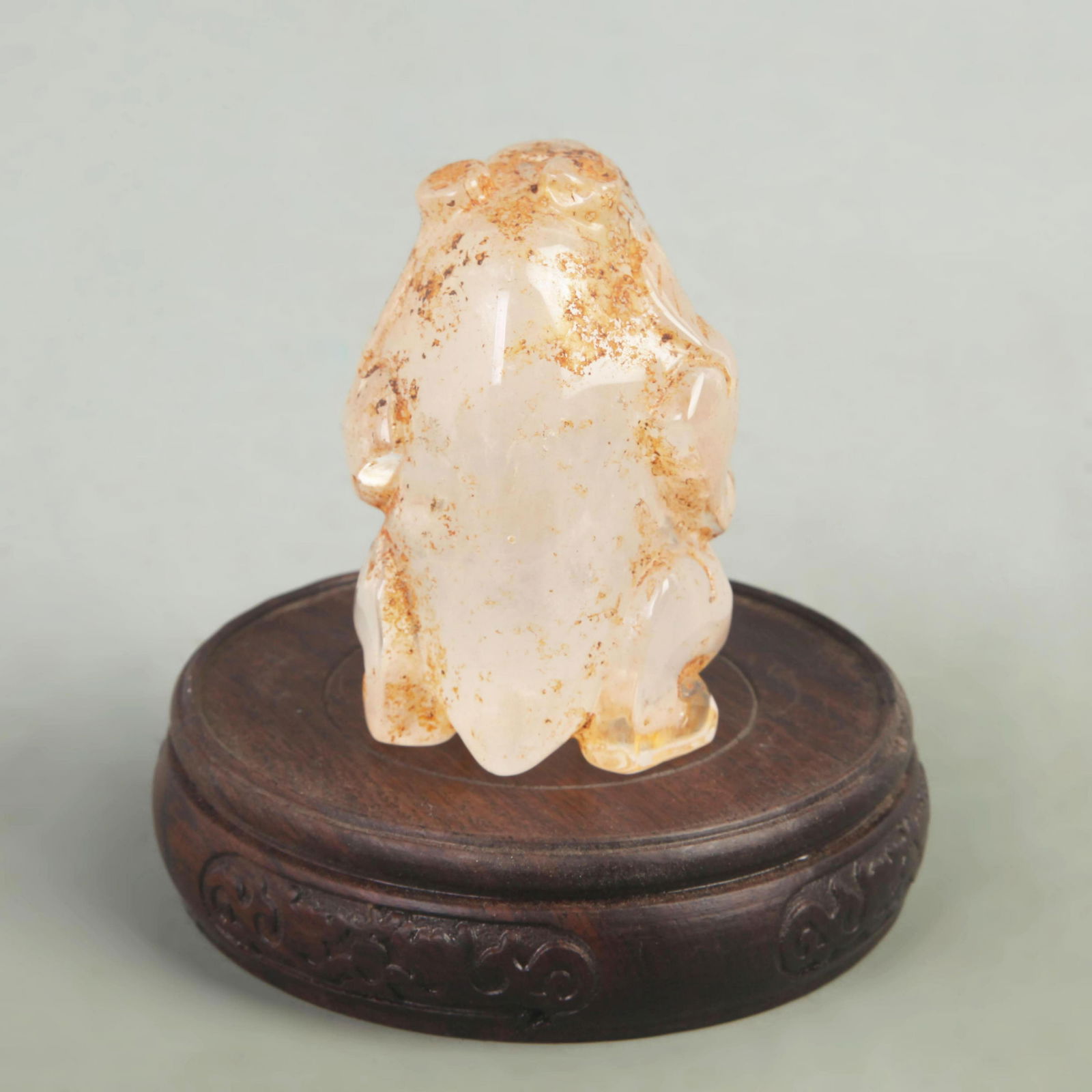 RARE FINE SMALL CRYSTAL BEAR FIGURE - 3