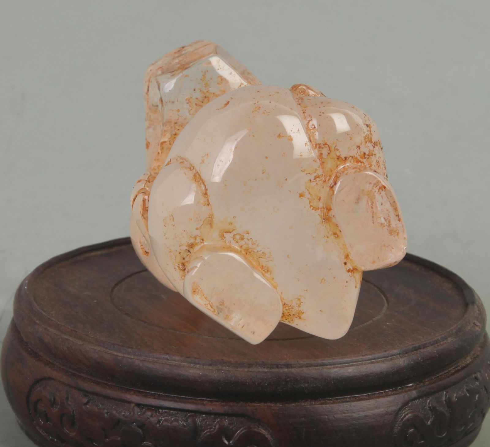 RARE FINE SMALL CRYSTAL BEAR FIGURE - 4