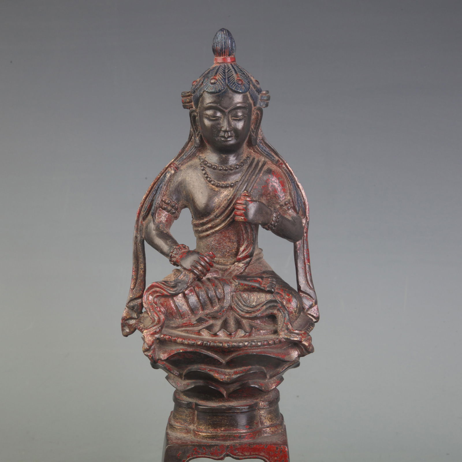 A FINE BRONZE SHAKYAMUNI STATUE - 2